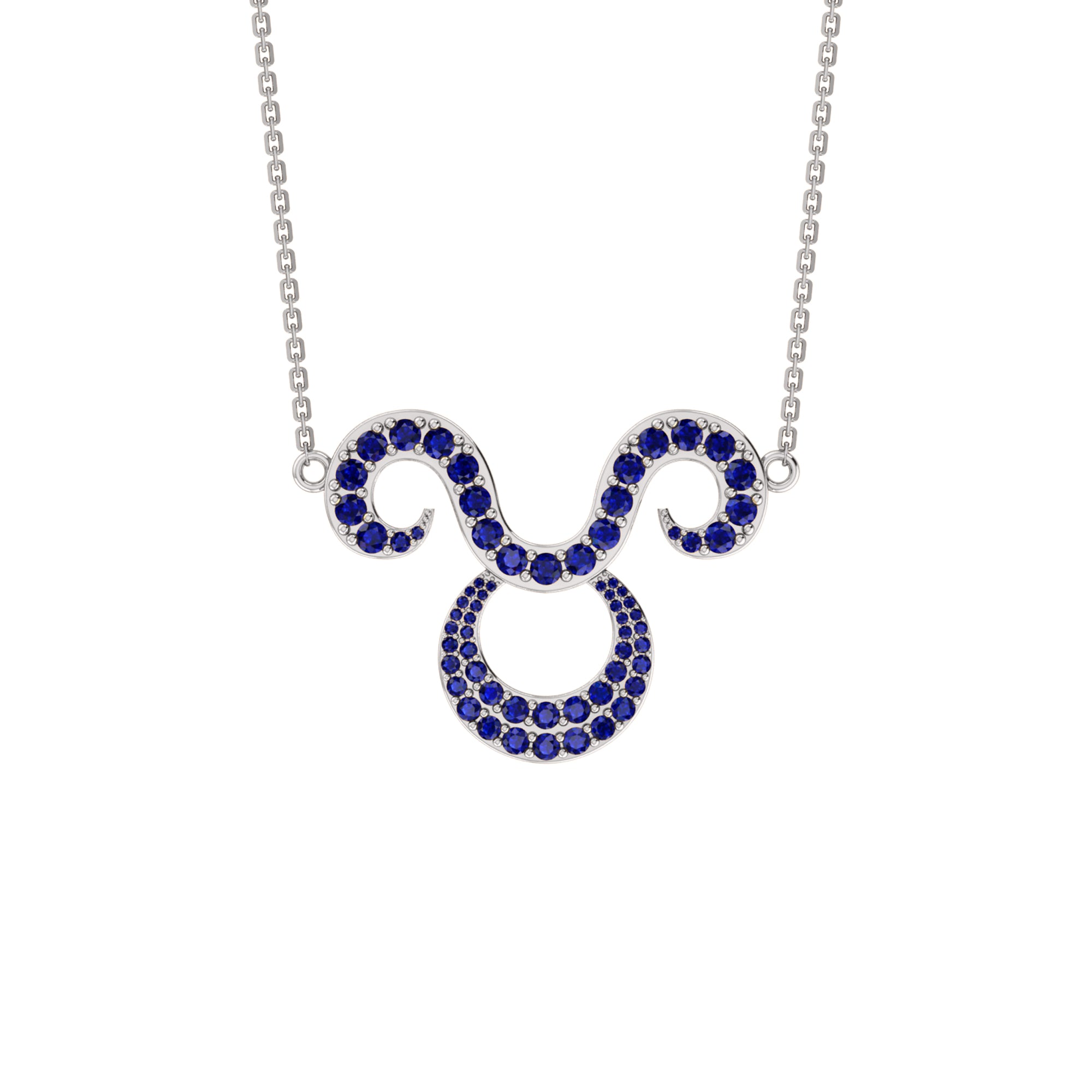 RKC 1.60Ct Moissanite Charming Aries Necklace Set 925 Silver 14k Yellow Gold Plated Weight 5.00gm Height 25.40mm