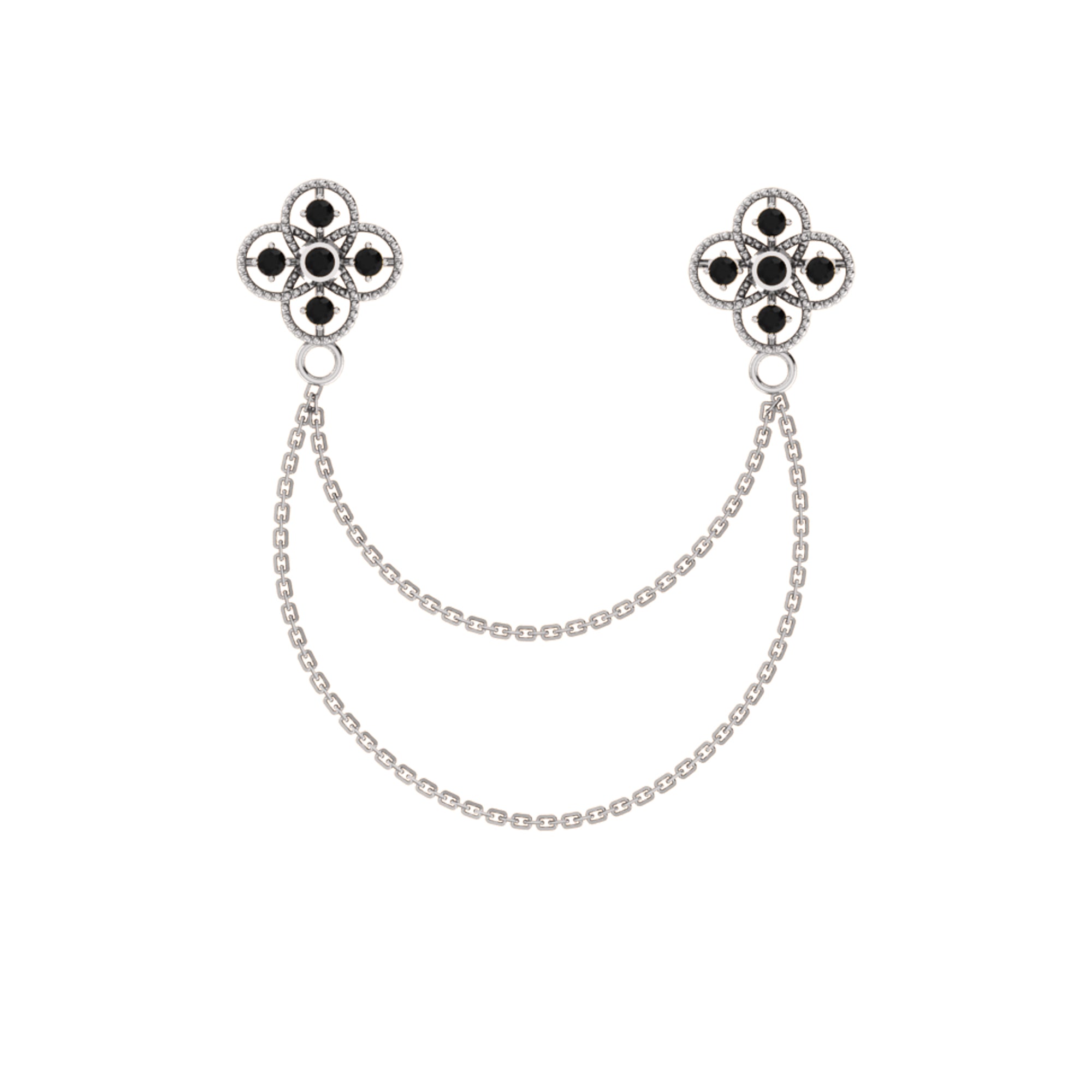 RKC Moissanite 925 Sterling Silve Brooch 14K Rose Gold Plated Product Wt 3.80 GM Height 17.40 MM