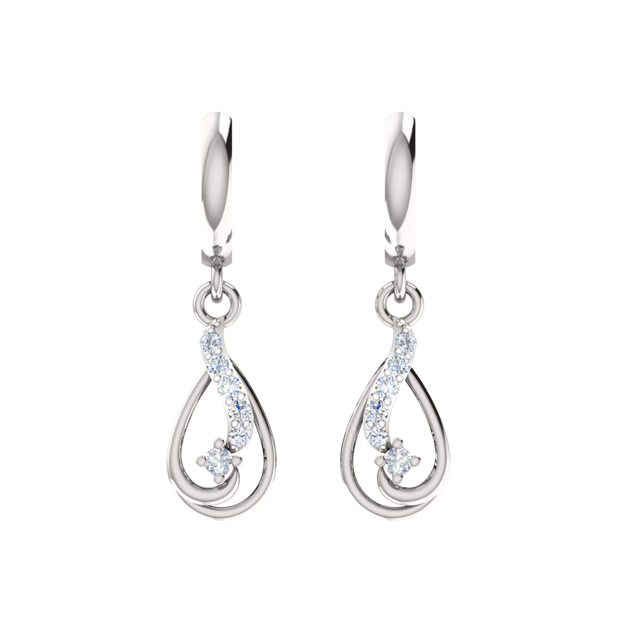 RKC 925 સિલ્વર ગોલ્ડન ટોટલ 0.40Ct મોઈસાનાઈટ પેન્ડન્ટ Wt 3.60gm અને Wt એરિંગ 2.30gm સેટ 14K યલો ગોલ્ડ પ્લેટેડ સાથે