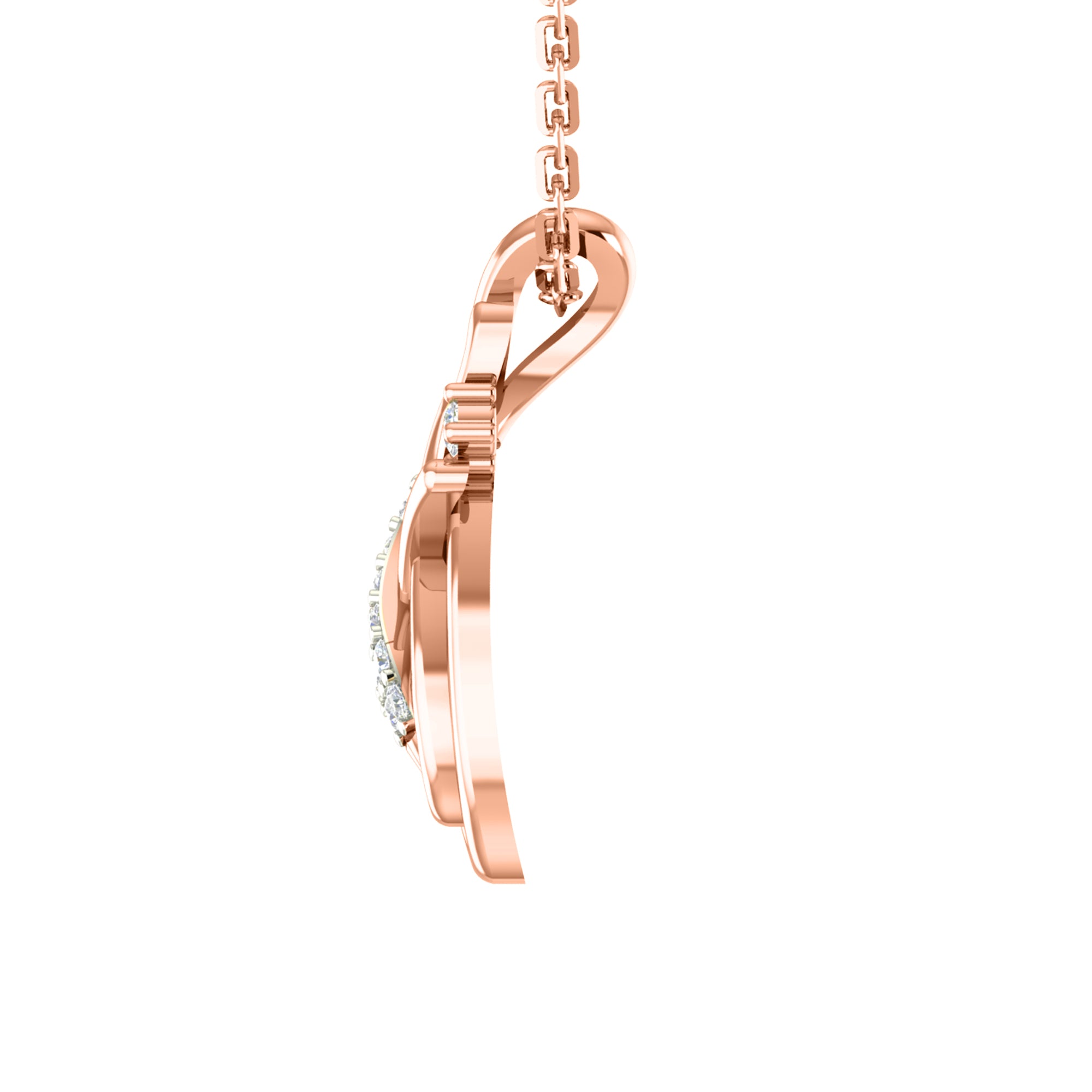 Ciondolo in moissanite da 0,22 ct in argento dorato RKC 925 con peso di 3,65 g e orecchino da 2,00 g con placcatura in oro giallo 14 carati