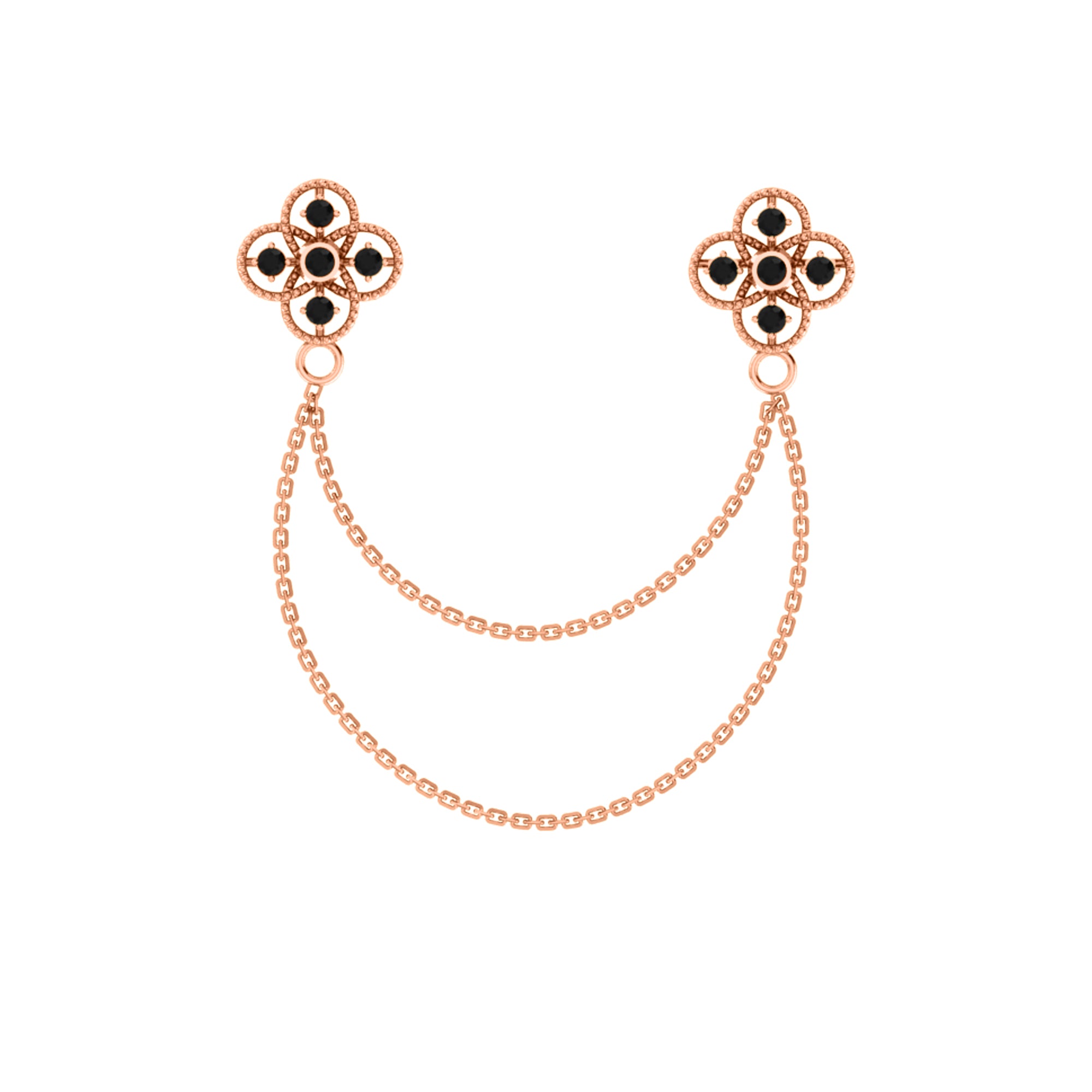 RKC Moissanite 925 Sterling Silve Brooch 14K Rose Gold Plated Product Wt 3.80 GM Height 17.40 MM