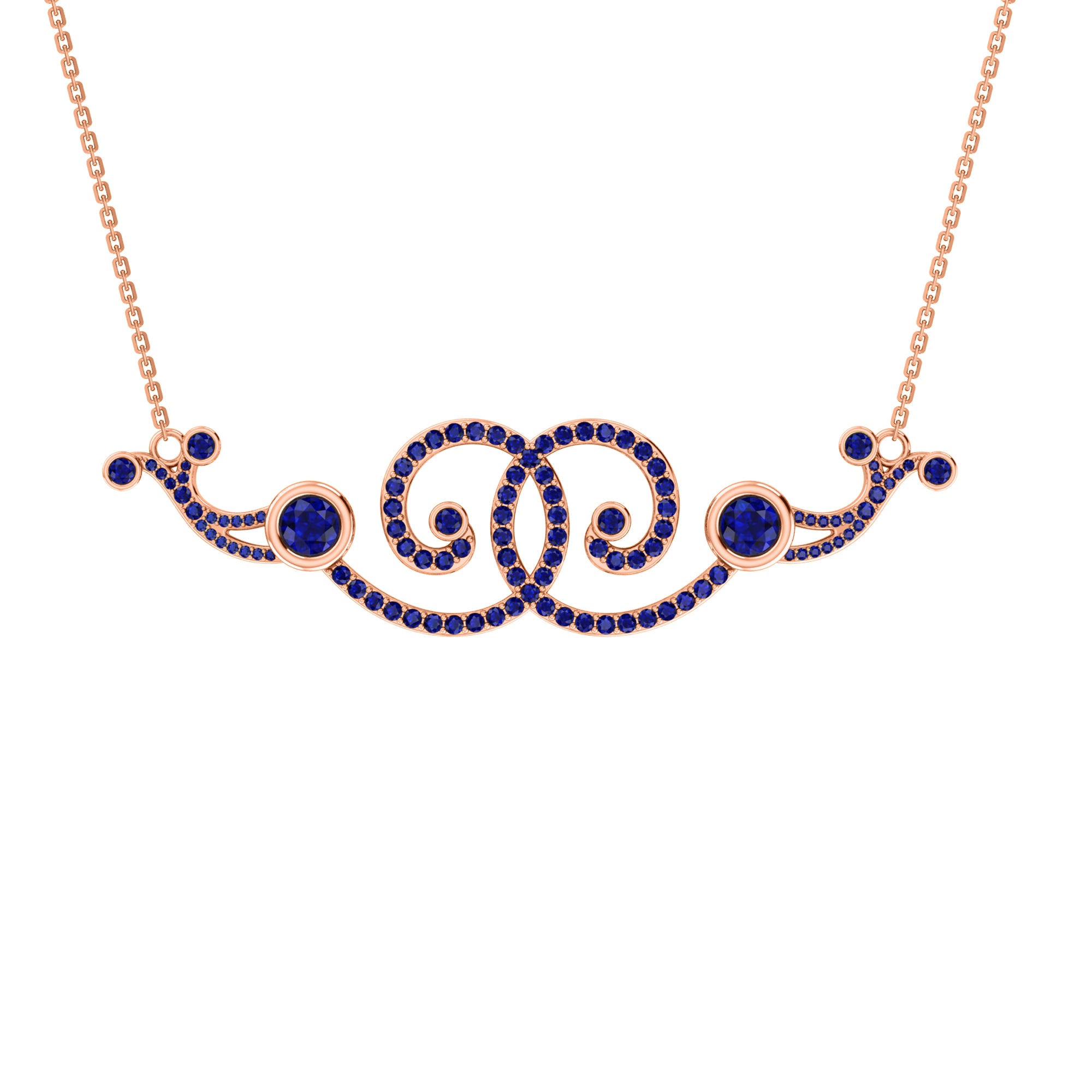 RKC 2.6 CT Moissanite Charm Necklace 925 Silver 14k Rose gold Plated Product Weight 9.00 GM Height 18.00 MM