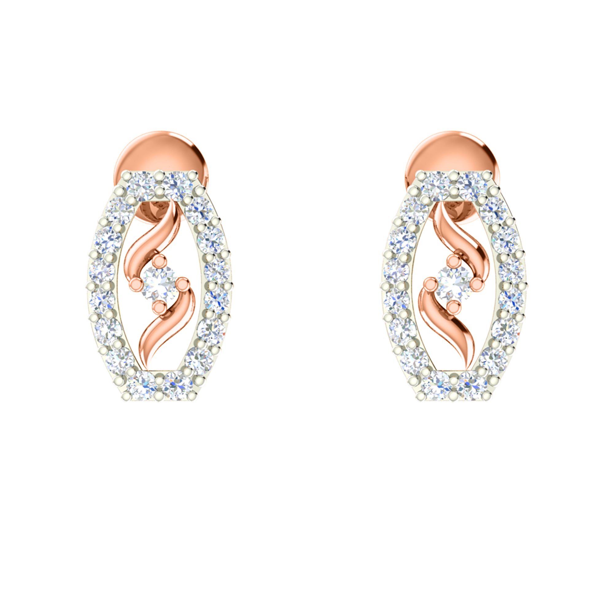 RKC 925 सिल्व्हर गोल्डन टोटल 0.89 Ct मॉइसॅनाइट पेंडंट Wt 3.50gm आणि Wt कानातले 2.00gm सेट 14K यलो गोल्ड प्लेटेड