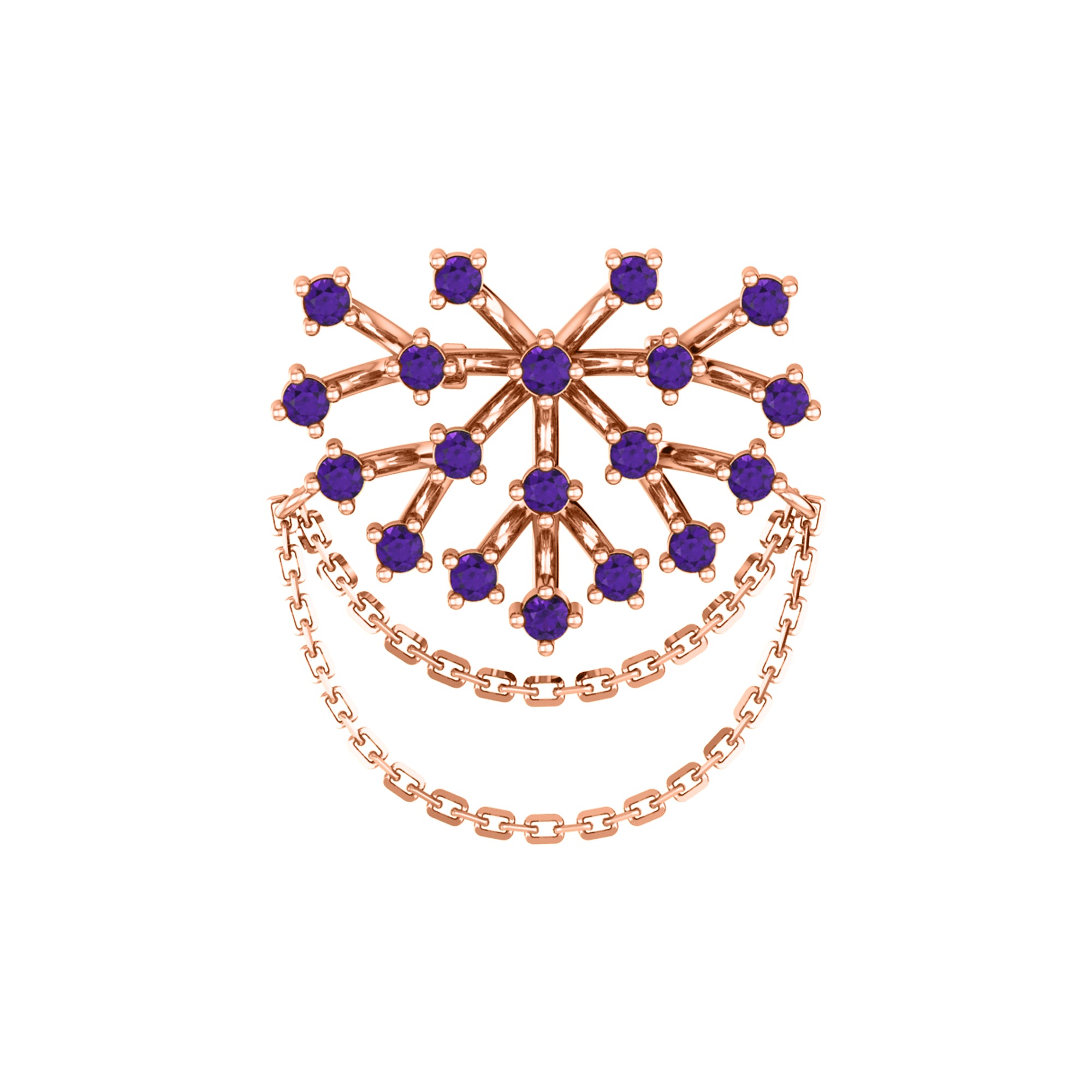 RKC Moissanite 925 Sterling Silve Brooch 14K Yellow Gold Plated Product Wt 3.00 GM Height 23.00 MM