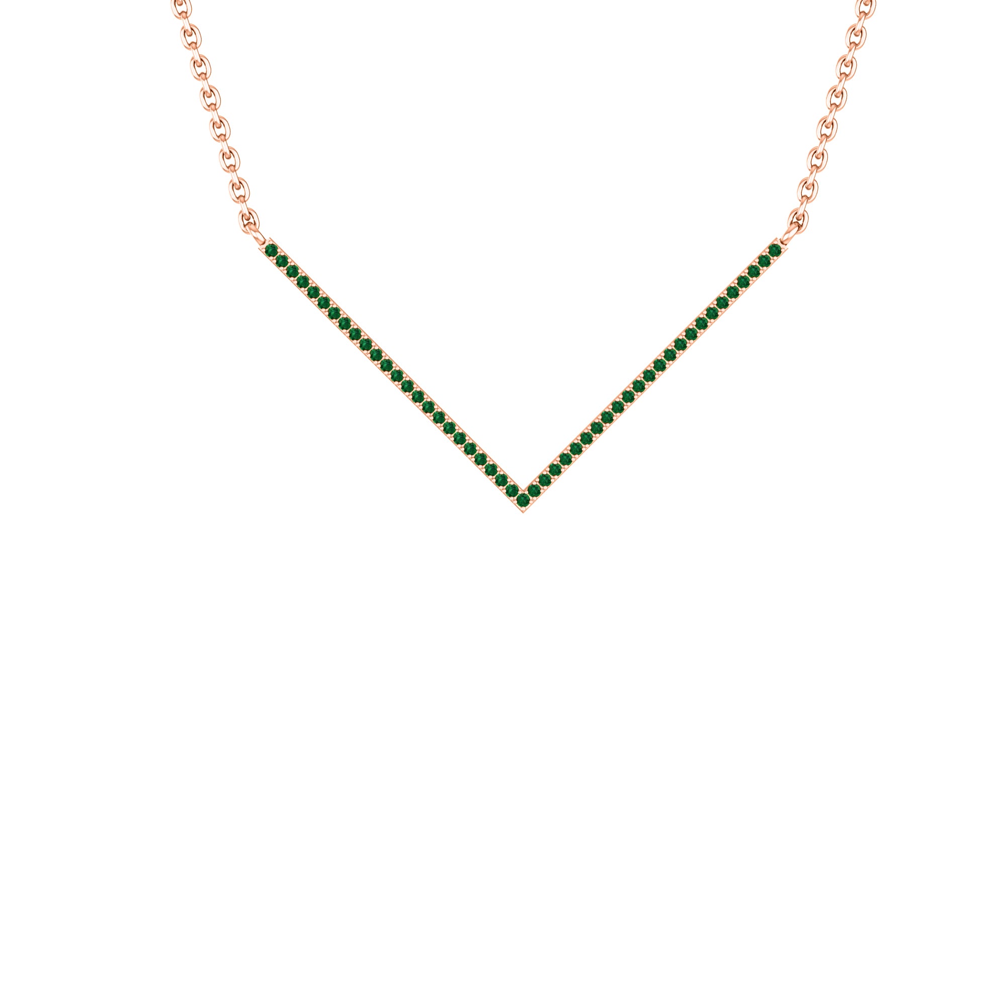 RKC 0.4 CT Moissanite Charm Necklace 925 Silver 14k Rose gold Plated Product Weight 3.5 GM Height 24.00 MM