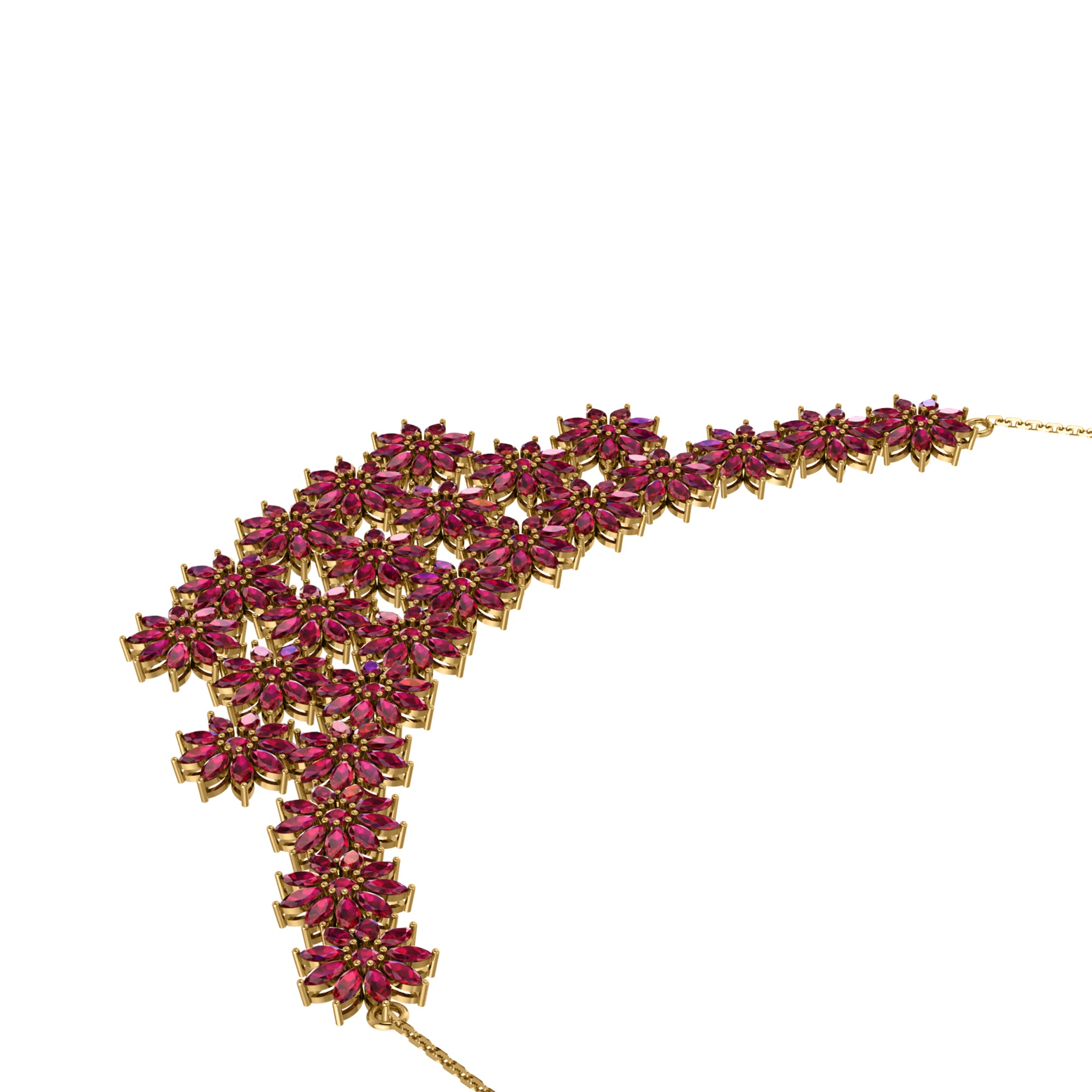 RKC 24.00 CT Moissanite Charming Necklace 925 Silver 14k Rose gold Plated Product Weight 18.00 GM