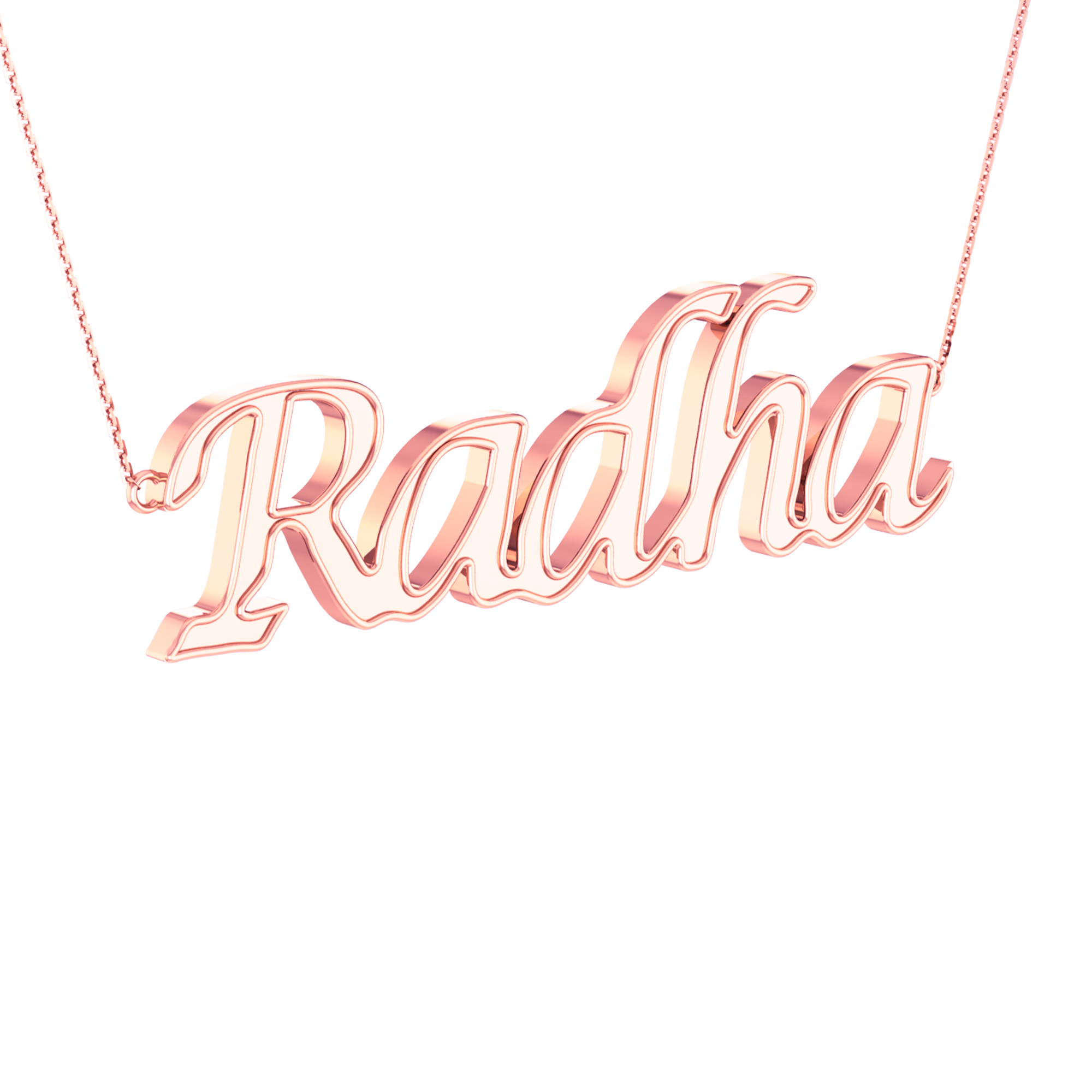 RKC Initial Customize Name Pendant Necklace 925 Silver 14k Yellow Gold Plated Weight 5gm And Length 12mm