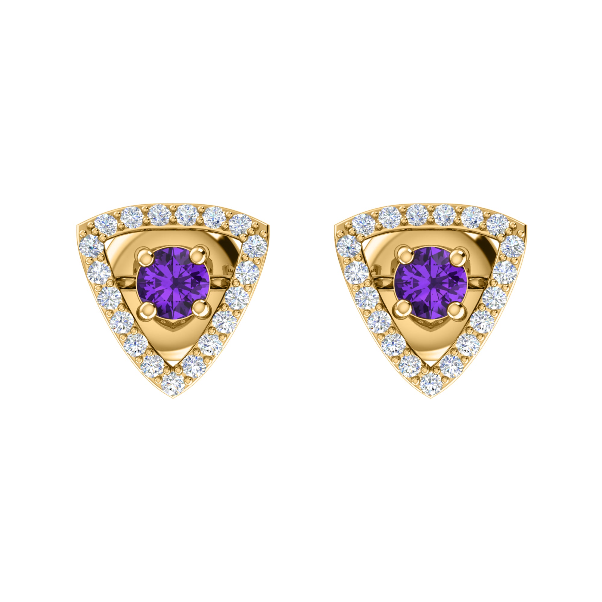 حلق نسائي من الفضة الإسترليني RKC 925 على شكل هالة 14 قيراط أصفر فوق الوزن 3.50 جرام ارتفاع 10.50 ملم