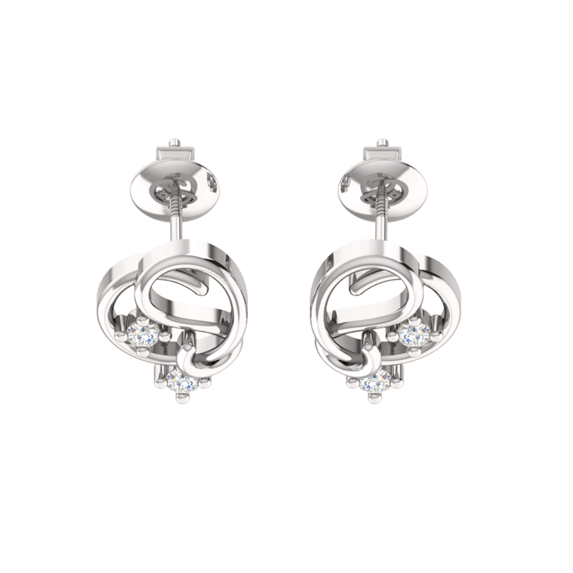 RKC 925 સિલ્વર ગોલ્ડન ટોટલ 0.32Ct મોઈસાનાઈટ પેન્ડન્ટ Wt 3.70gm અને Wt એરિંગ 1.80gm સેટ 14K યલો ગોલ્ડ પ્લેટેડ સાથે