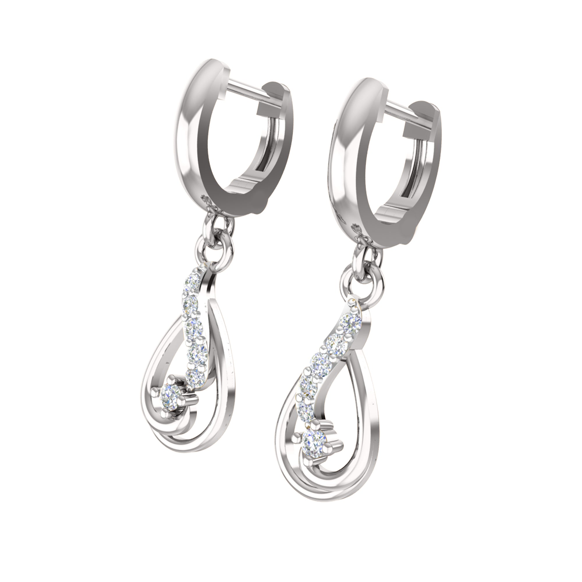 RKC 925 સિલ્વર ગોલ્ડન ટોટલ 0.40Ct મોઈસાનાઈટ પેન્ડન્ટ Wt 3.60gm અને Wt એરિંગ 2.30gm સેટ 14K યલો ગોલ્ડ પ્લેટેડ સાથે