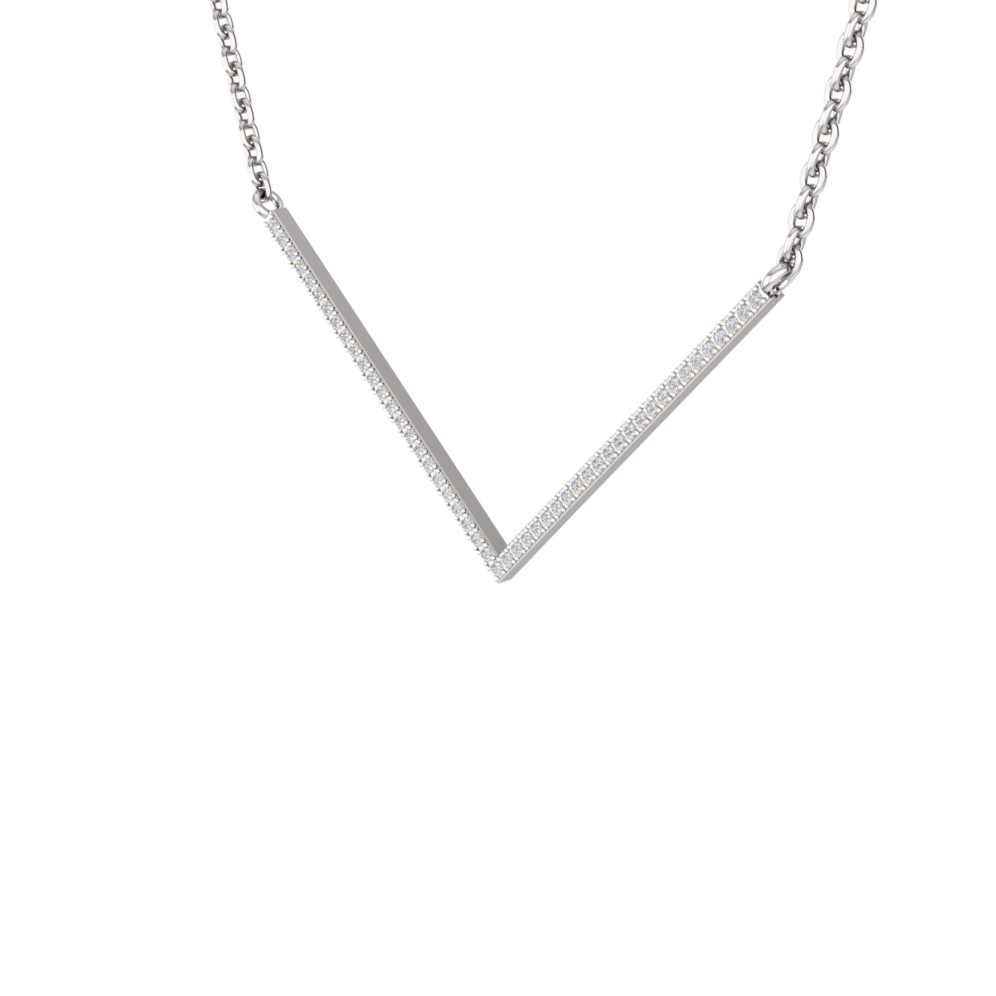 RKC 0.4 CT Moissanite Charm Necklace 925 Silver 14k Rose gold Plated Product Weight 3.5 GM Height 24.00 MM