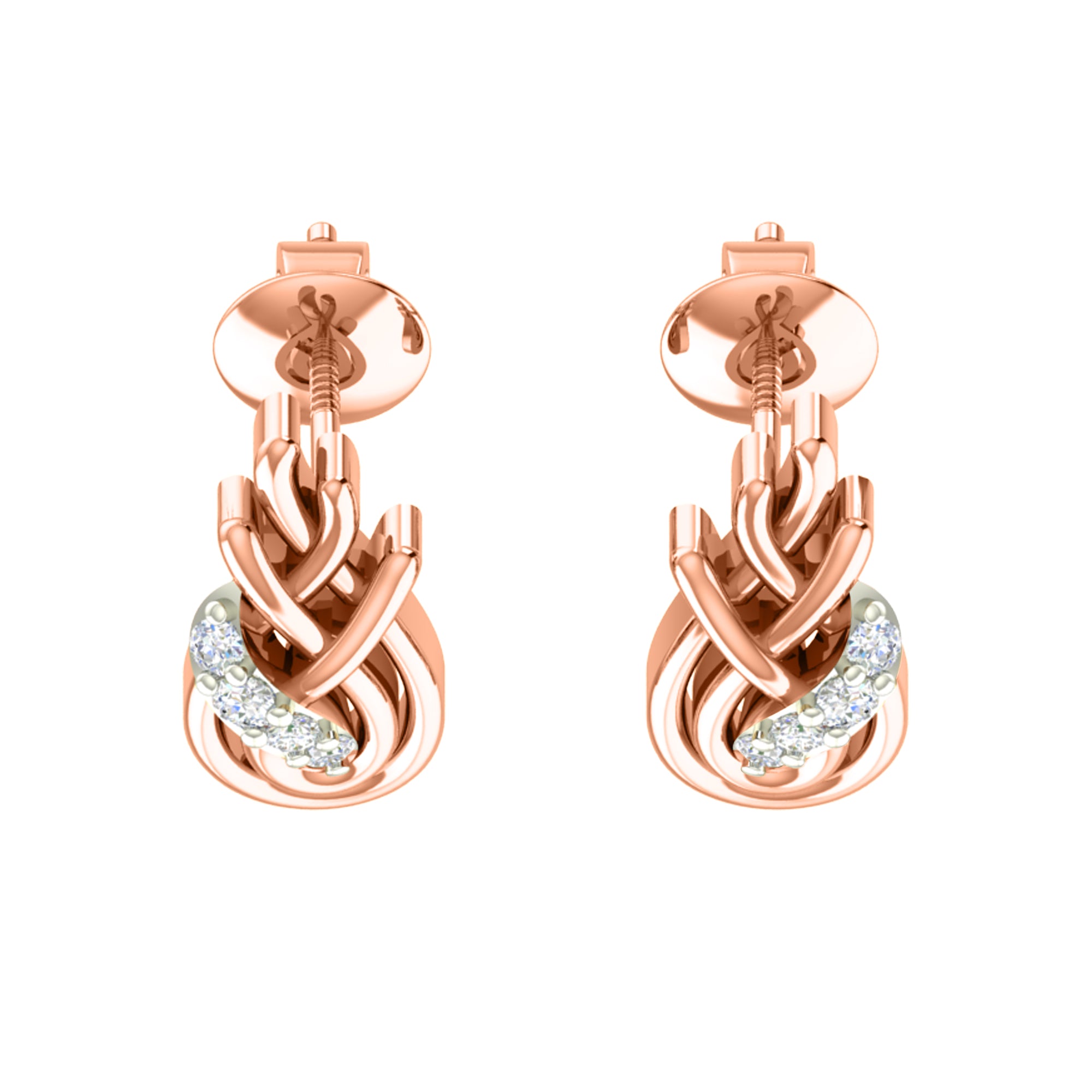 Ciondolo in moissanite da 0,22 ct in argento dorato RKC 925 con peso di 3,65 g e orecchino da 2,00 g con placcatura in oro giallo 14 carati