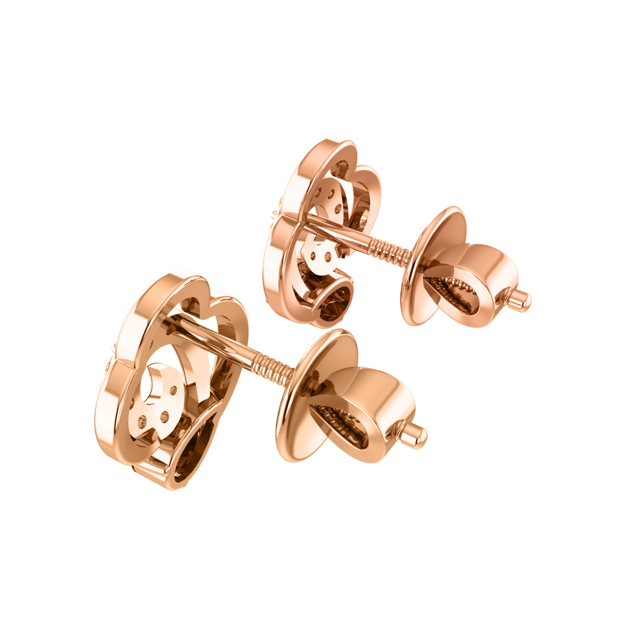 Срэбра RKC 925, залаты, 0,36 карата, кулон з рубінам, вагой 3,60 г і завушніцамі вагой 2,20 г, камплект з пакрыццём з ружовага золата 14 карат