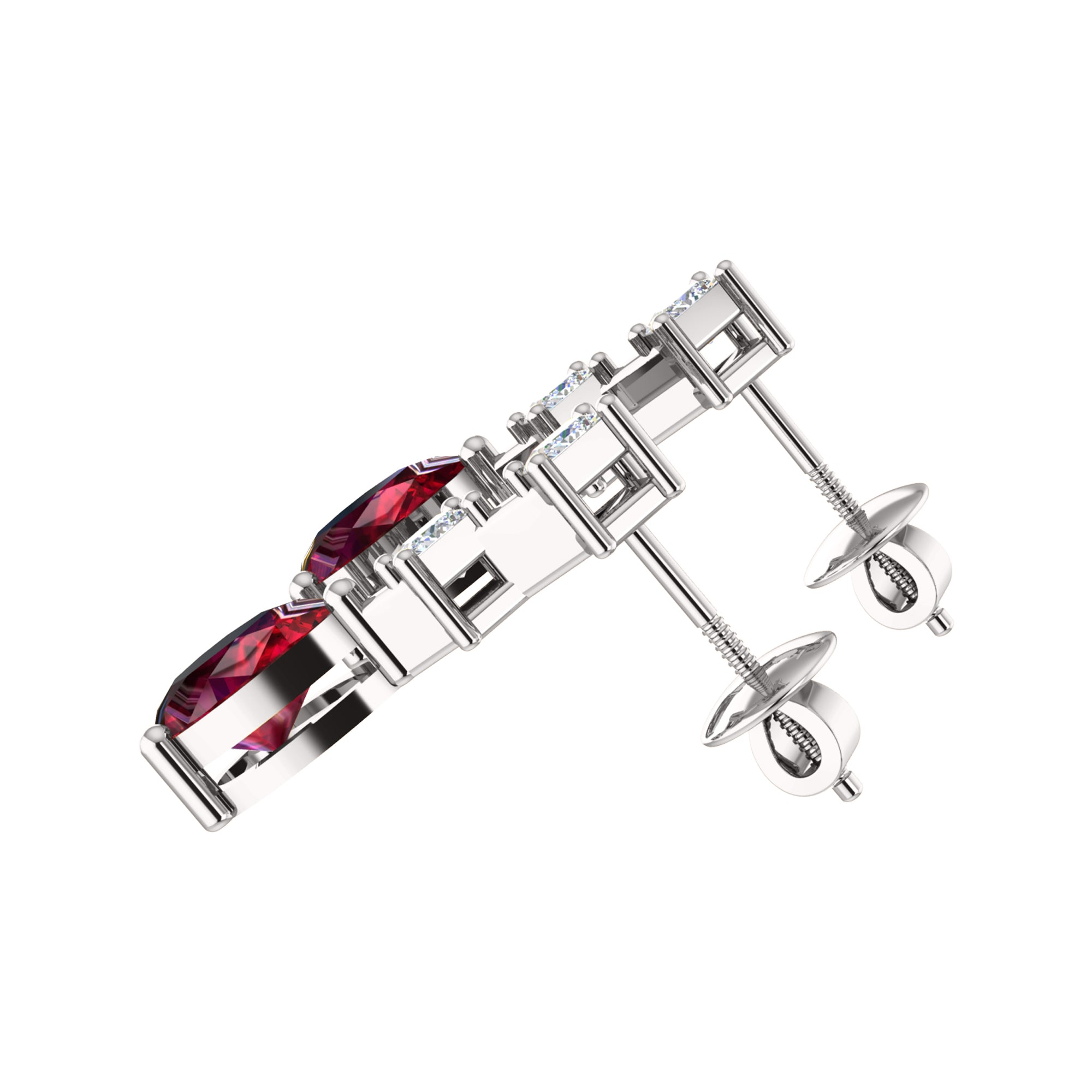 RKC 925 Sterling Silver Drop Dangle Women's Earring 14k Yellow Over Wt 3.50gm Height 23.50mm