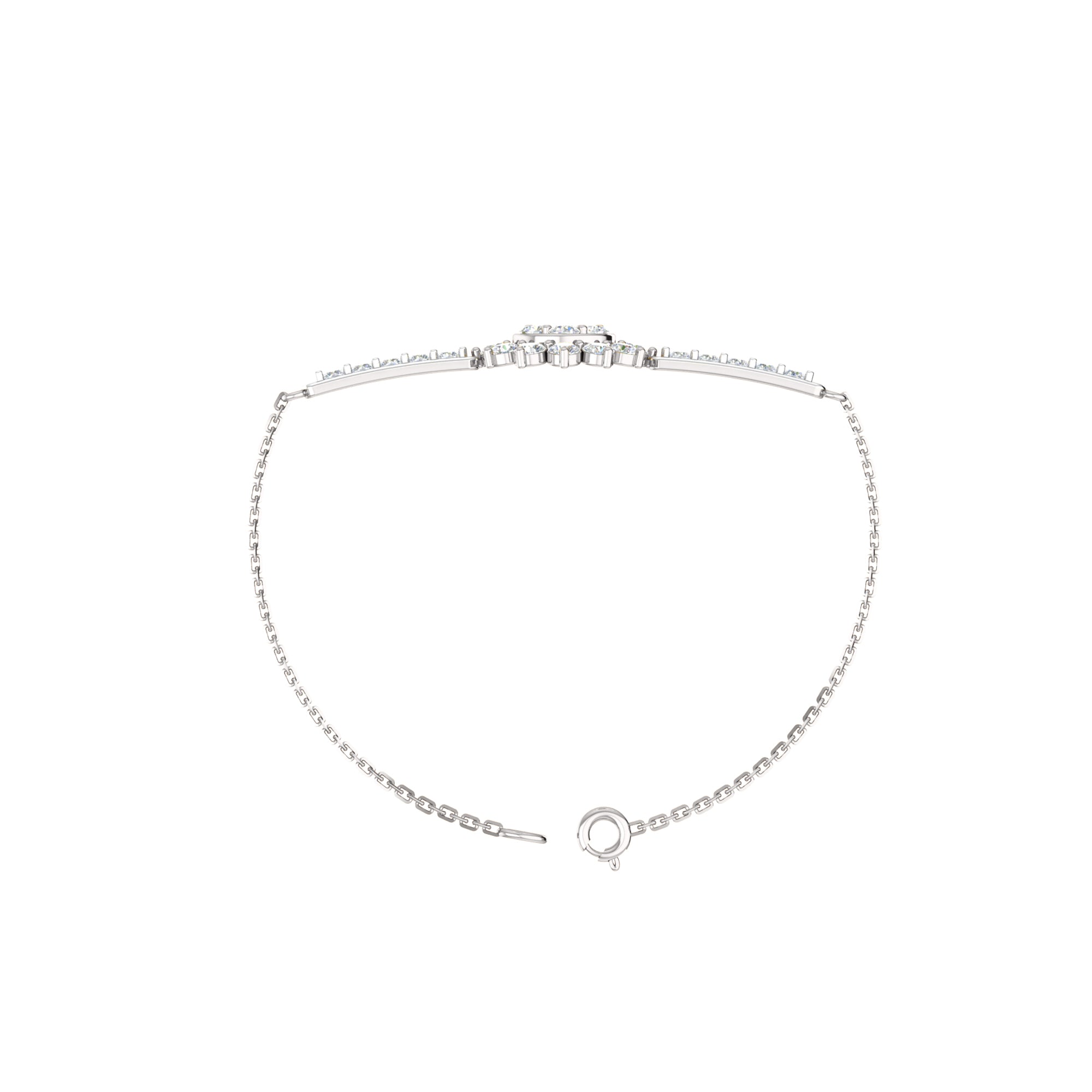 Pietra preziosa RKC in argento sterling 925 da 2,57 CT per bracciale da donna Placcato in oro rosa 14 carati Peso 5,50 GM