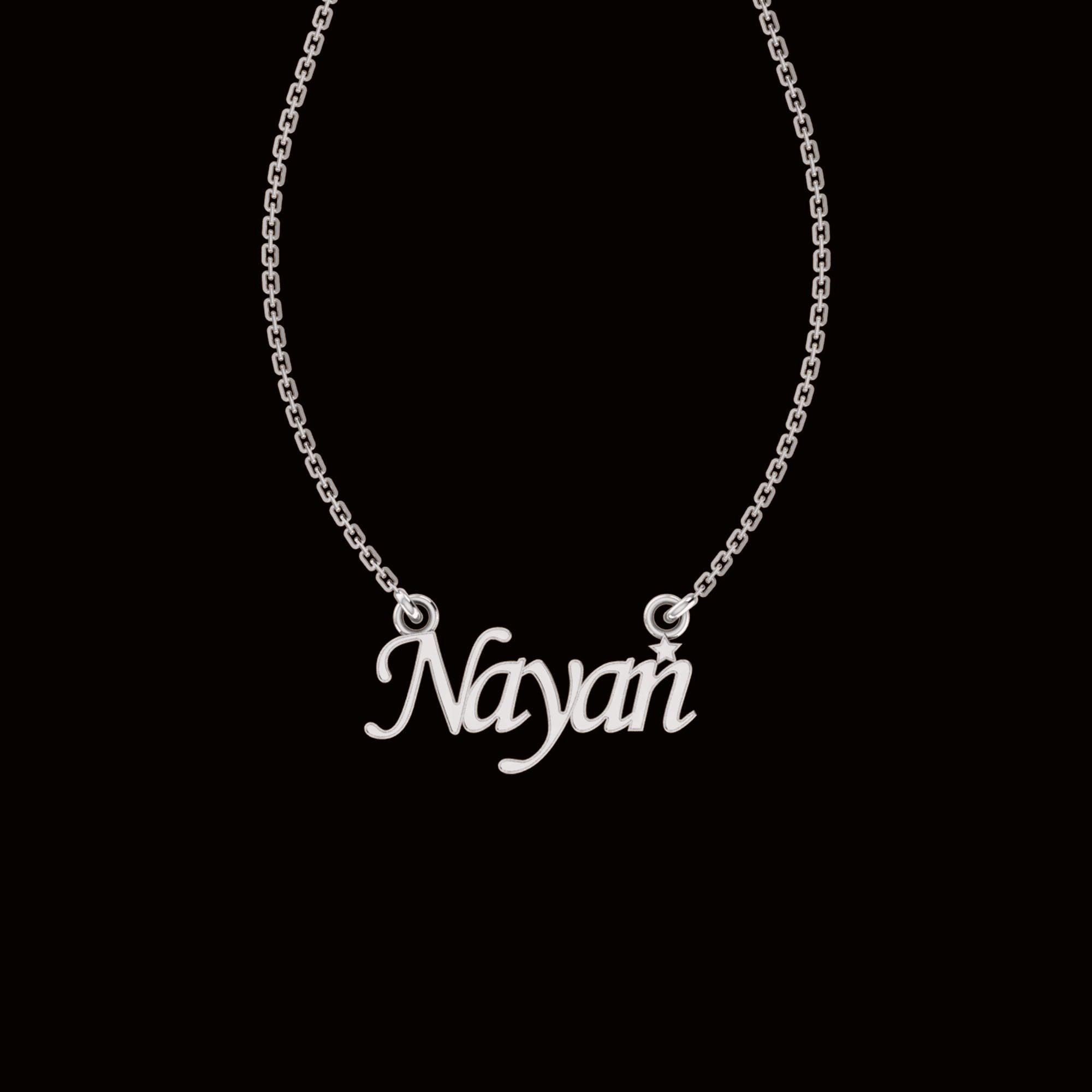 RKC Customized Any Name Pendant 925 Sterling Silver 14K Rose Gold Plated Wt 3.10 GM Height 14.15 MM