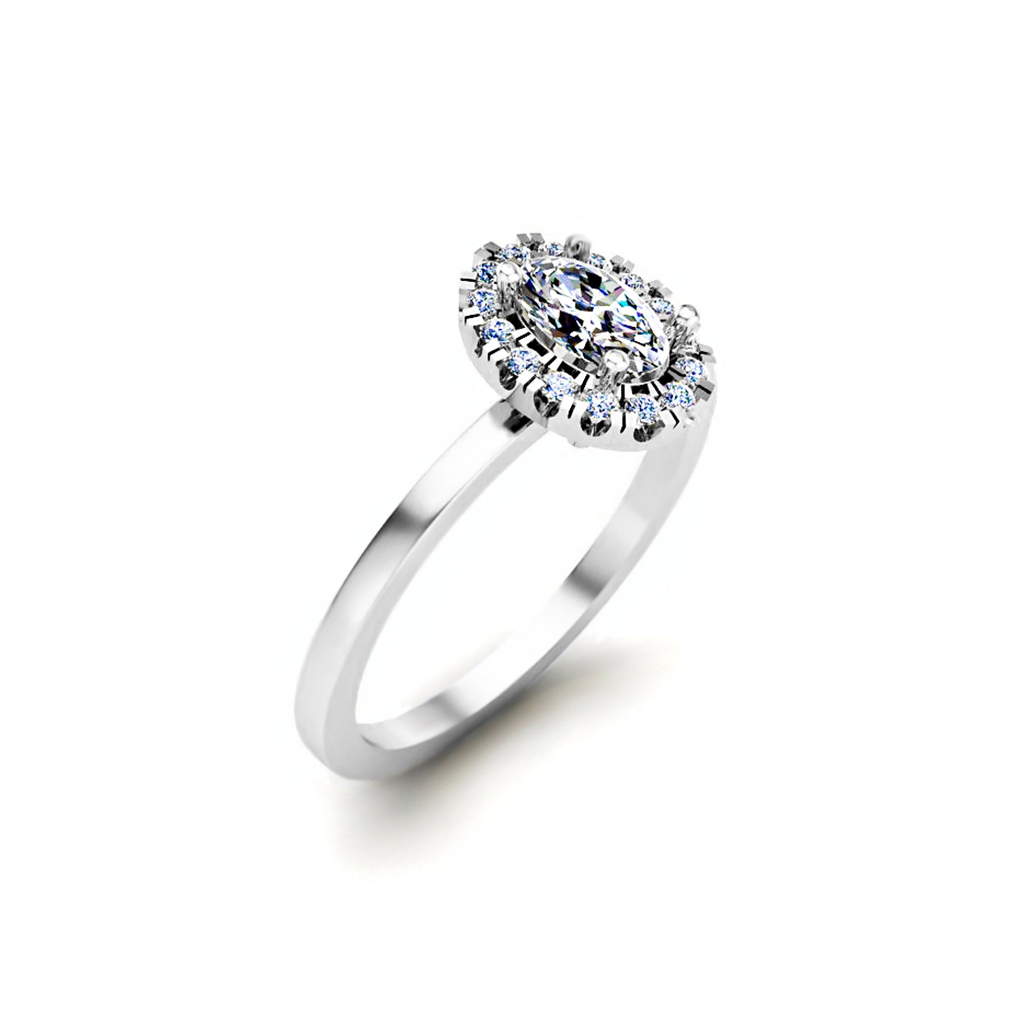 RKC Ovaler Moissanit-Halo-Ehering, 925er Silber, 14 Karat Gelbgold vergoldet, für Damen, Gewicht 1,80 Karat, Breite 1,70 mm