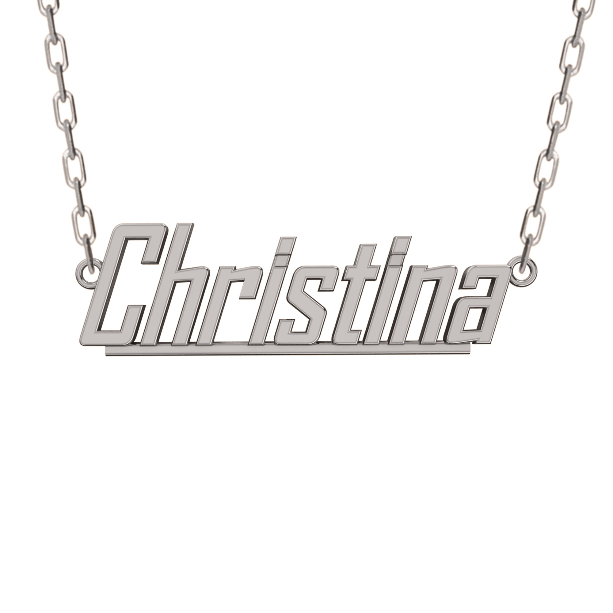 RKC Custom Name Pendant 925 Sterling Silver 14K Yellow Gold Plated Wt 4.30gm Height 11.00mm