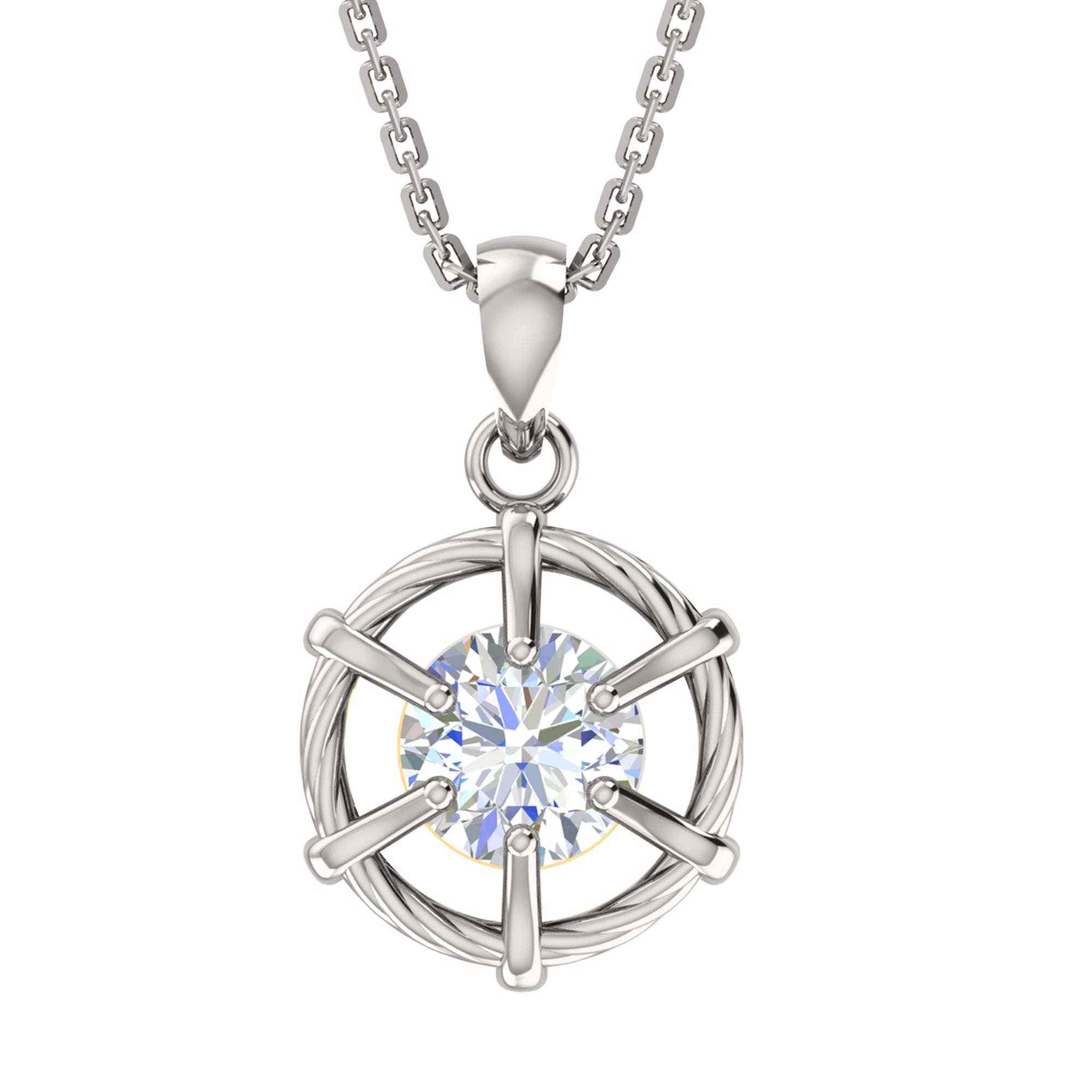 RKC 2.00Ct ময়সানাইট হ্যালো দুল 925 রৌপ্য গয়না 14K হোয়াইট গোল্ড প্লেটেড Wt 6.50gm উচ্চতা 24.40MM