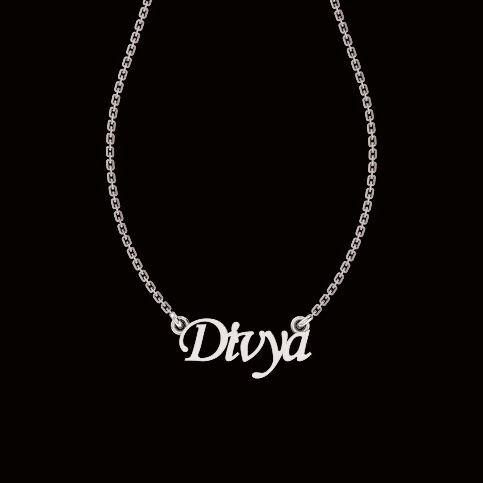 RKC Custom Name Pendant 925 Sterling Silver 14K Rose Gold Plated Wt 2.80GM Height 10.20 MM