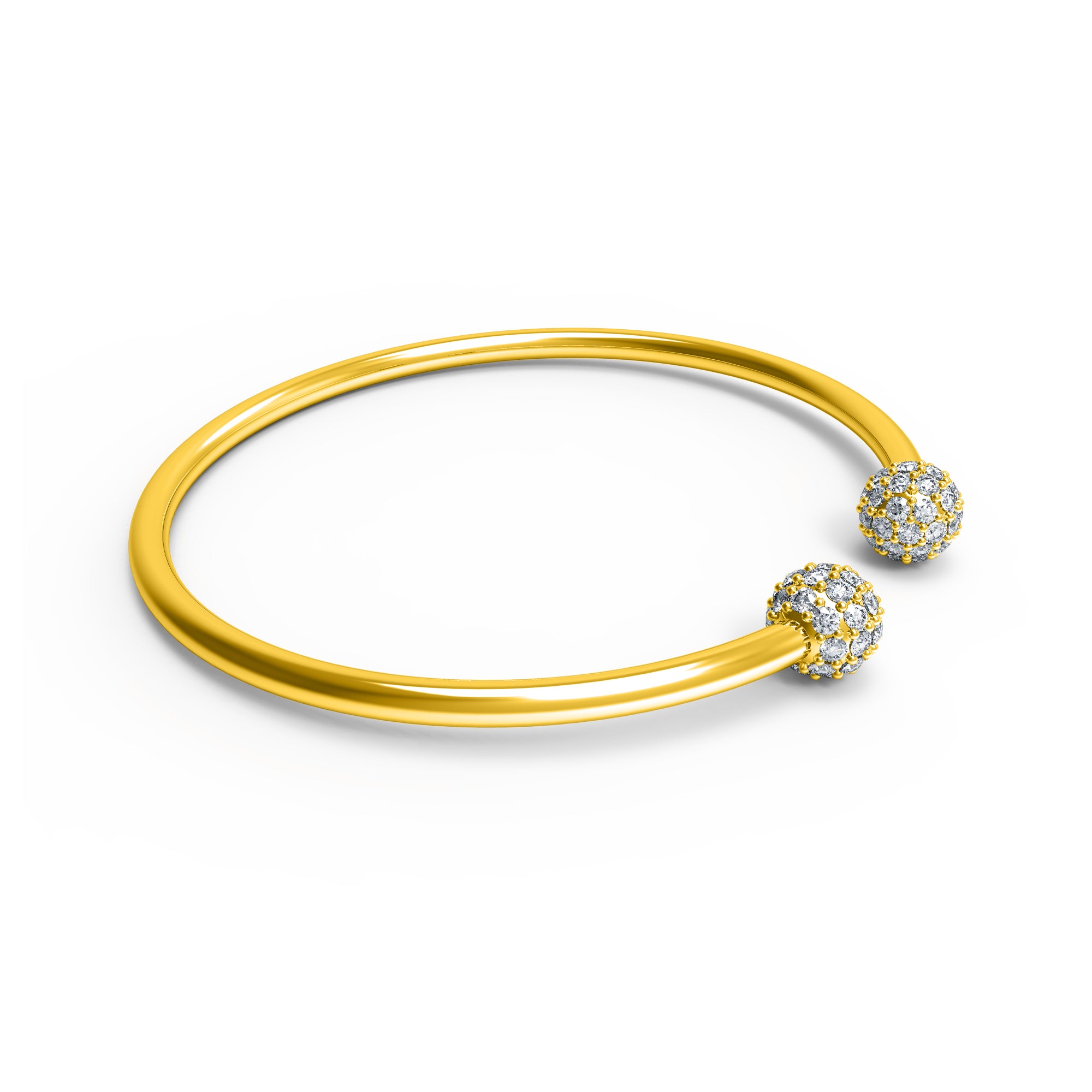 RKC 925 Ασημένιο 1,08 καρατίων Moissanite Γυναικείο βραχιόλι 14 καρατίων ροζ επιχρυσωμένο Wt 9,00gm Ύψος 50,00mm