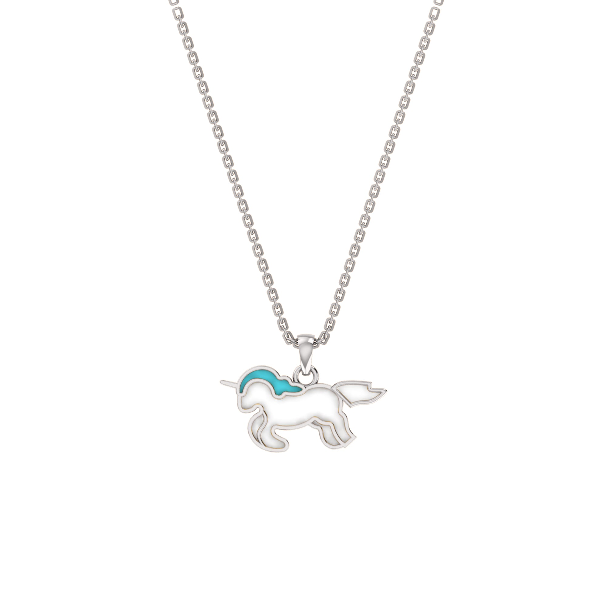 Кулон RKC з эмаляваным аднарогам, ювелірныя вырабы з срэбра 925 пробы, пакрыццё з жоўтага золата 14 карат Вага прадукту 3,80 г Вышыня 12,00 мм