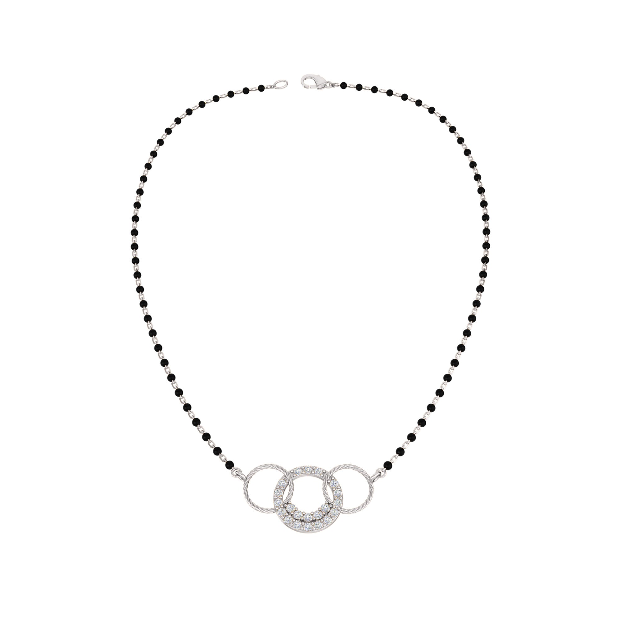 RKC 1.26Ct Moissanite Women Mangalsutra 925 Silver 14k Yellow gold Plated Product Weight 4.50gm Height 15.50mm