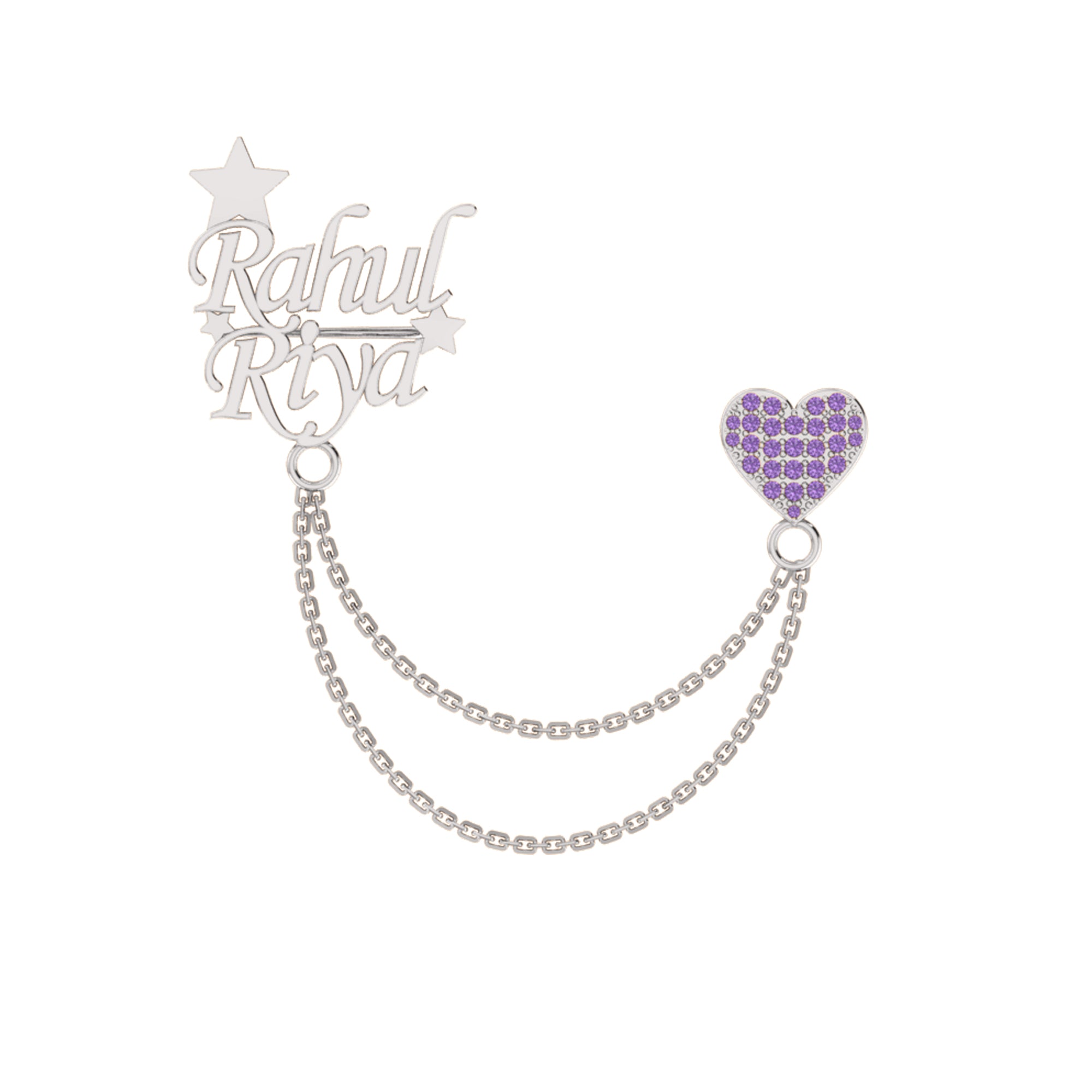 RKC 모이사나이트 925 스털링 실버 브로치 14K 옐로우 골드 도금 제품 중량 4.20GM 높이 26.85MM