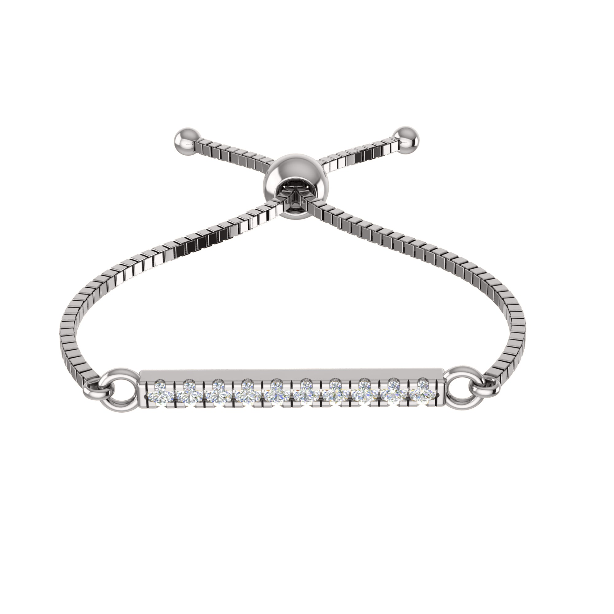 RKC 925 Sterling Silver Carat Wt 0.2 CT Multi Women's Bolo Adjustable Bracelet 14K Yellow Gold Plated Product Weight 2.80 GM