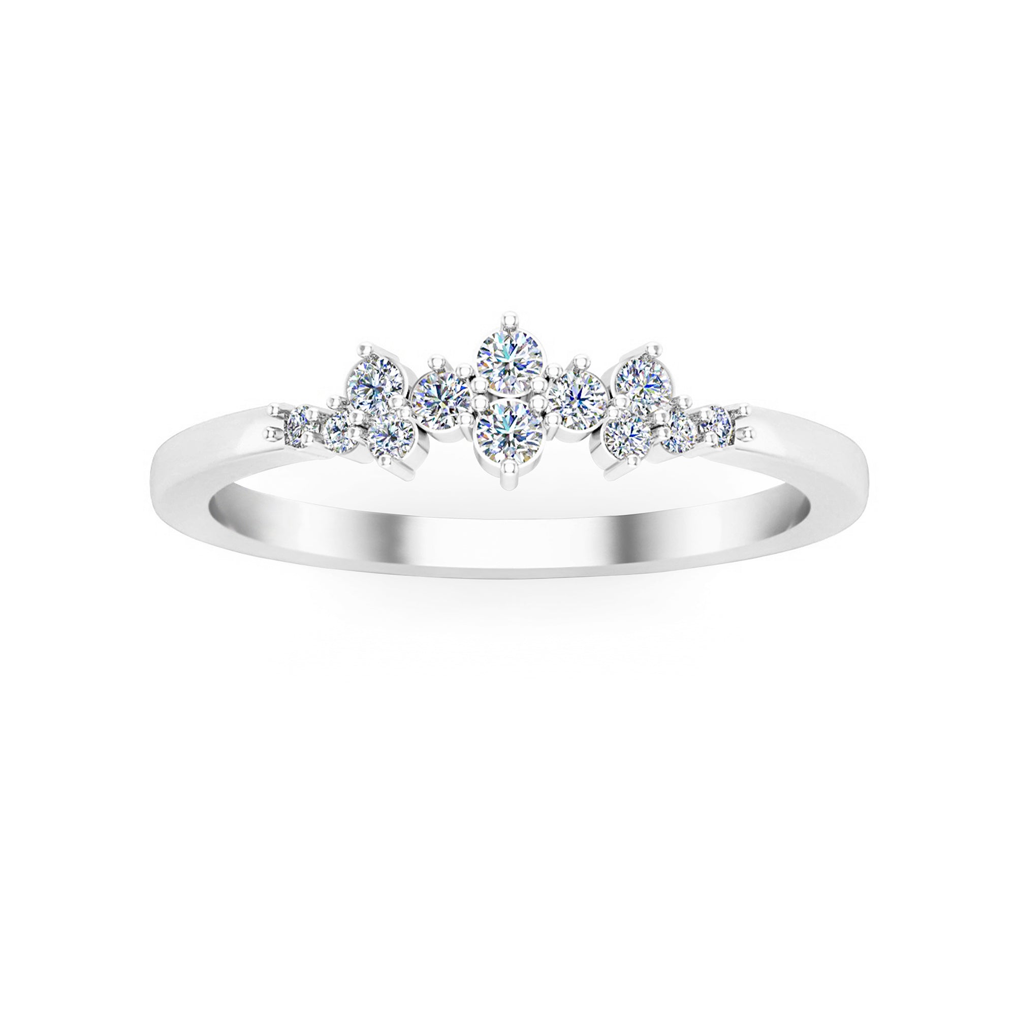 RKC রাউন্ড ময়সানাইট এনগেজমেন্ট রিং 925 স্টার্লিং সিলভার রোজ 14K গোল্ড প্লেটেড প্রমিস ব্যান্ড রিং মহিলাদের Wt 1.60 গ্রাম প্রস্থ 2 MM