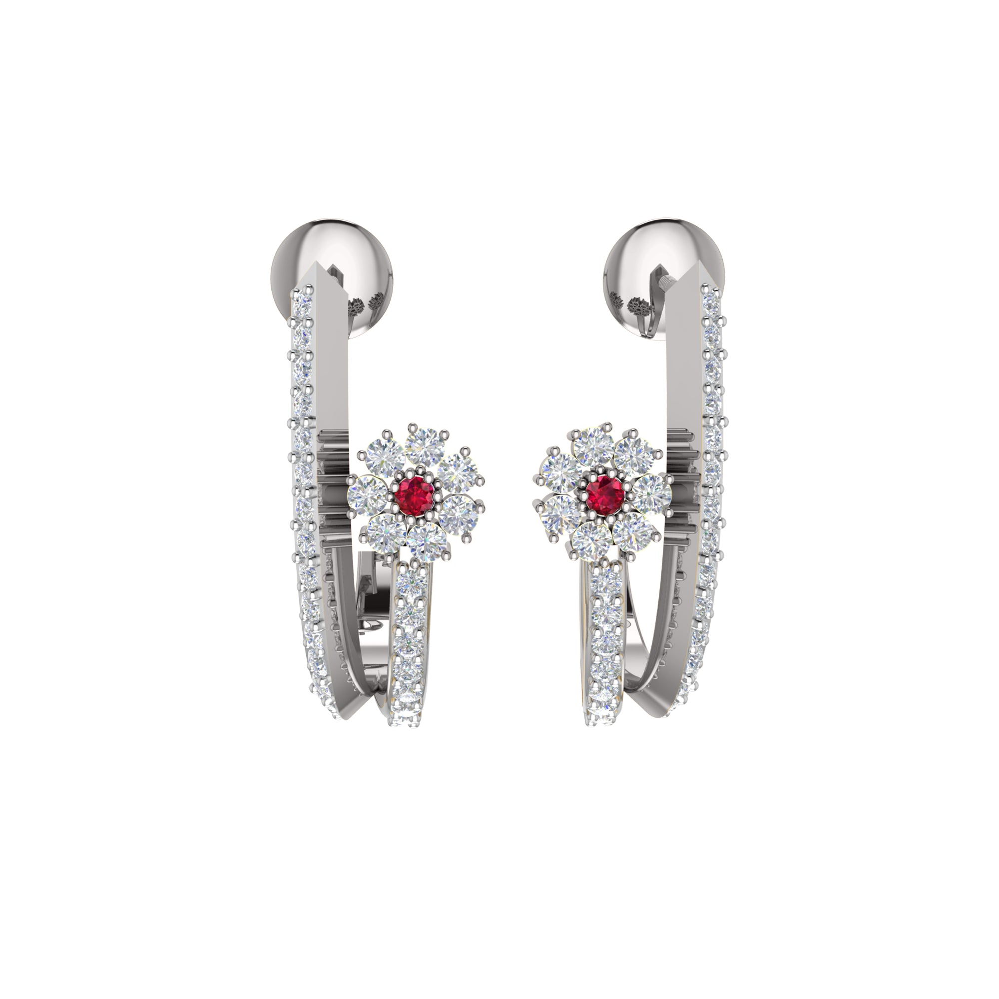 RKC 925 Sterling Silver Hoops & Huggies Earring Women Earring 14k Yellow Gold Over Wt 3.20 Height 20.00mm