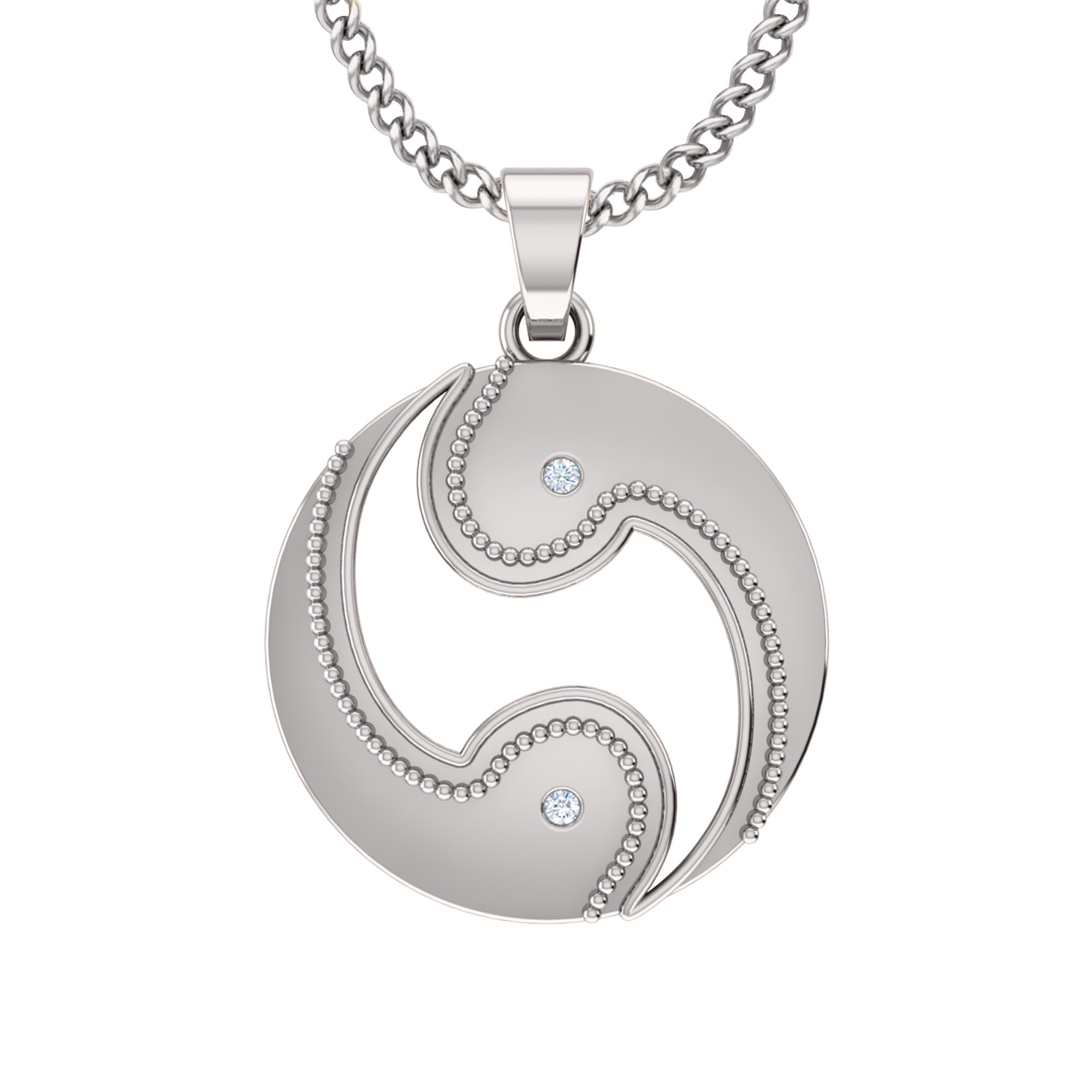 RKC 0.018Ct Moissanite Charm Pendant 925 Silver Jewelry 14K Rose Gold Plated 5gm 24mm