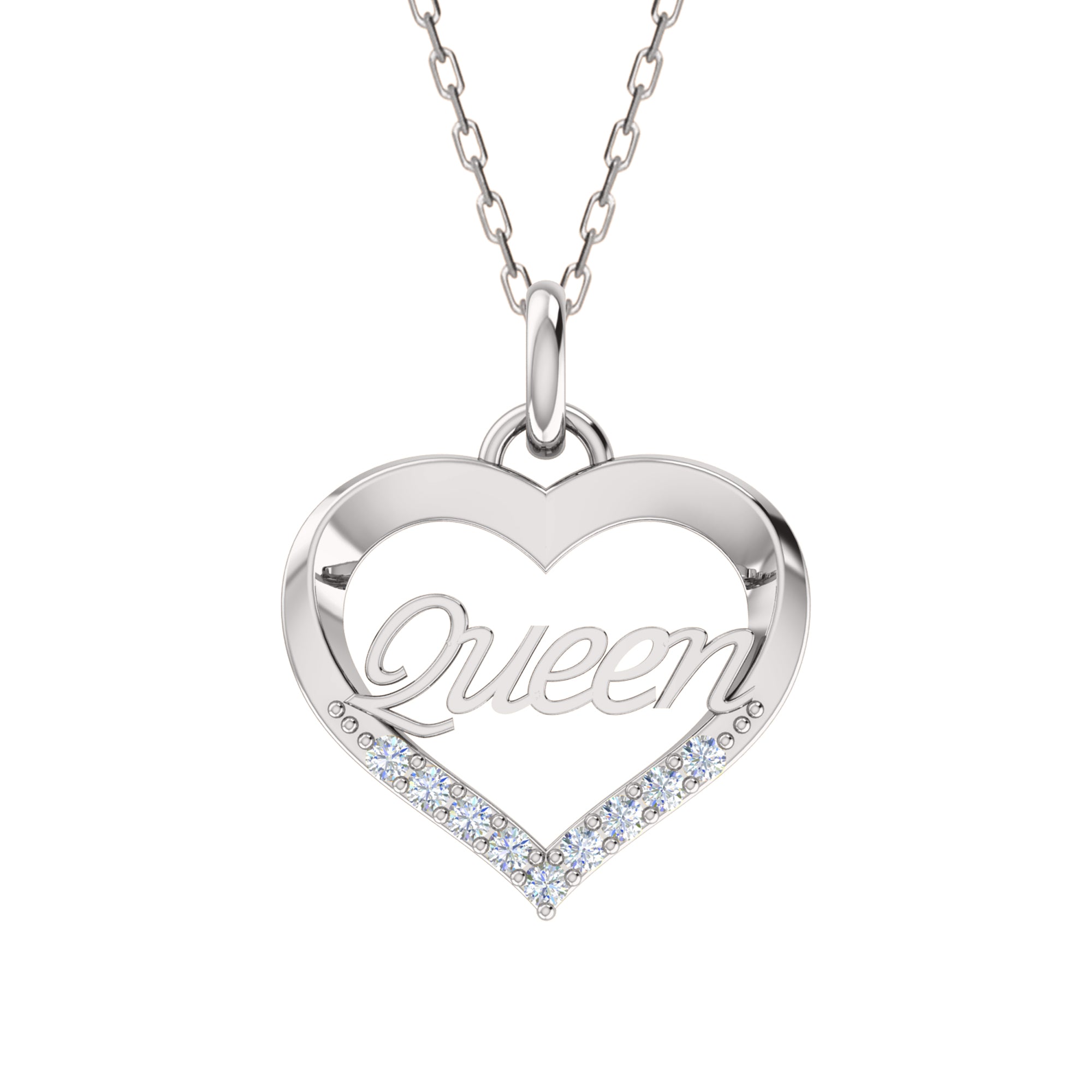 RKC 0.22Ct Moissanite Heart Pendant 925 Silver Jewelry 14K Rose Gold Plated Wt 4.80gm Height 25.20mm