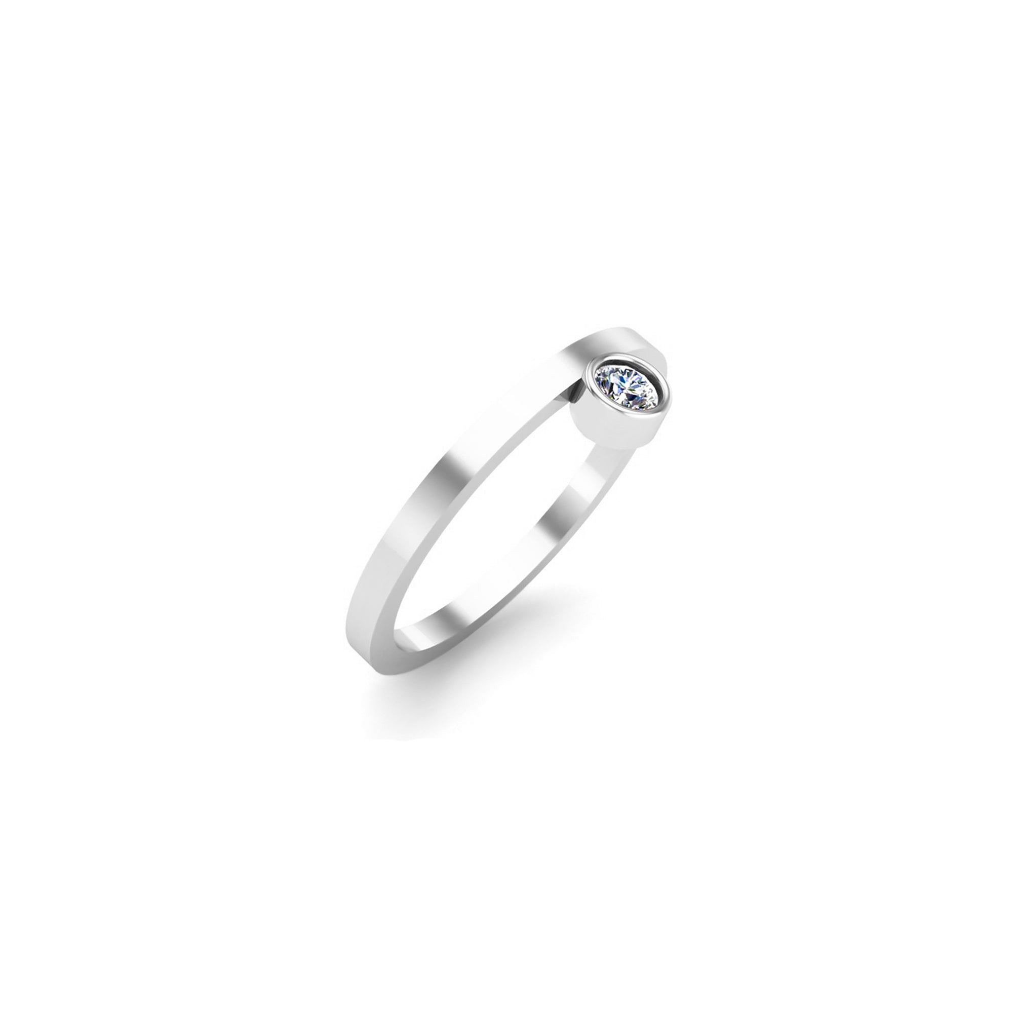 RKC 3 мм, круглы заручальны пярсцёнак з муасаніта, срэбра 925 пробы, пакрыццё з жоўтага золата 14 карат для жанчын, вага 1,40 г, шырыня 1,60 мм