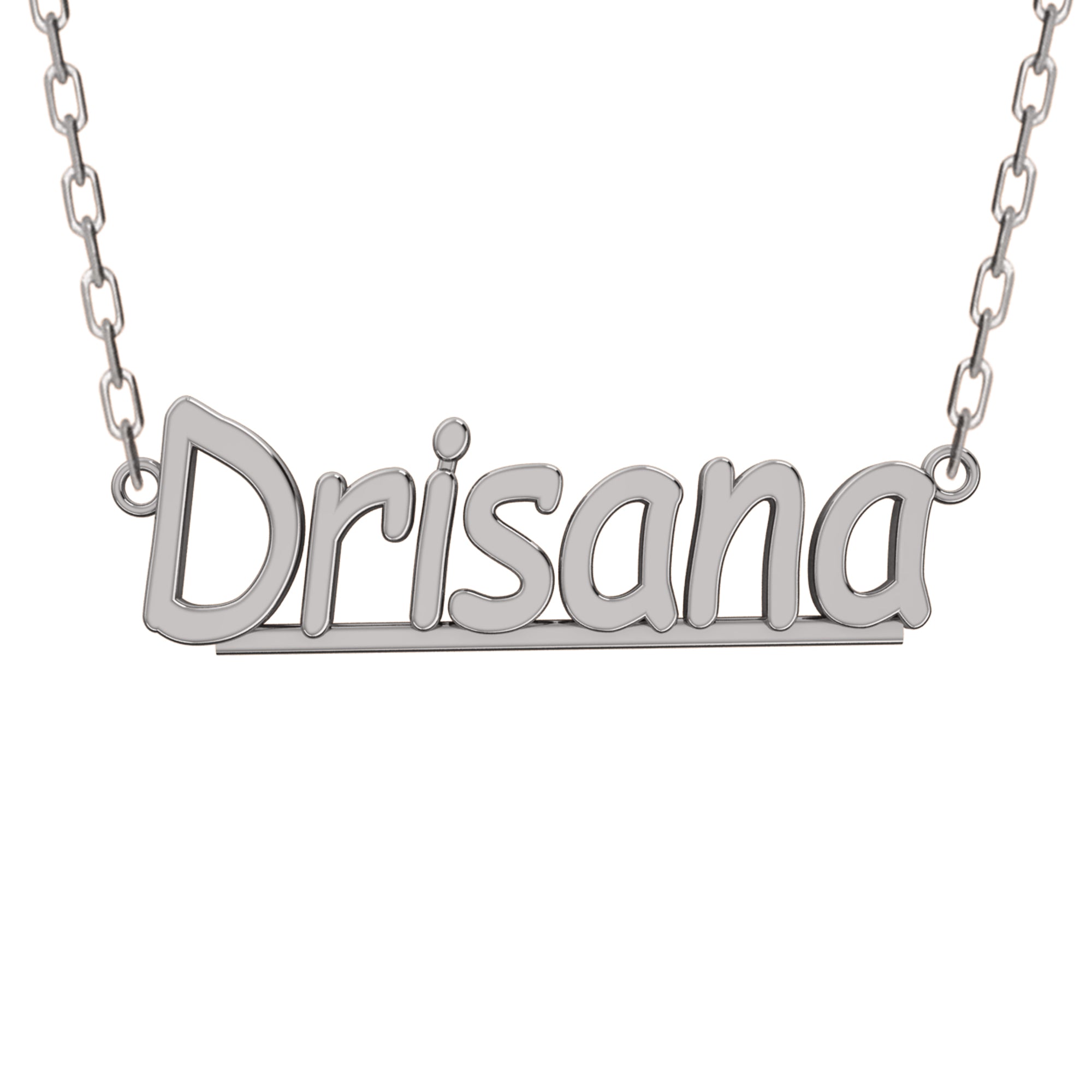 RKC Pendentif nom personnalisé unisexe en argent 925 plaqué or rose 14 carats poids 3,80 g hauteur 11,00 mm