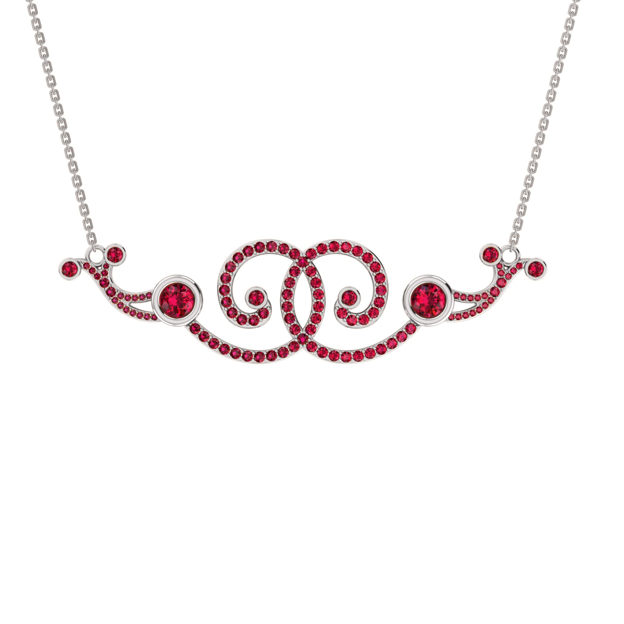 RKC 2.6 CT Moissanite Charm Necklace 925 Silver 14k Rose gold Plated Product Weight 9.00 GM Height 18.00 MM