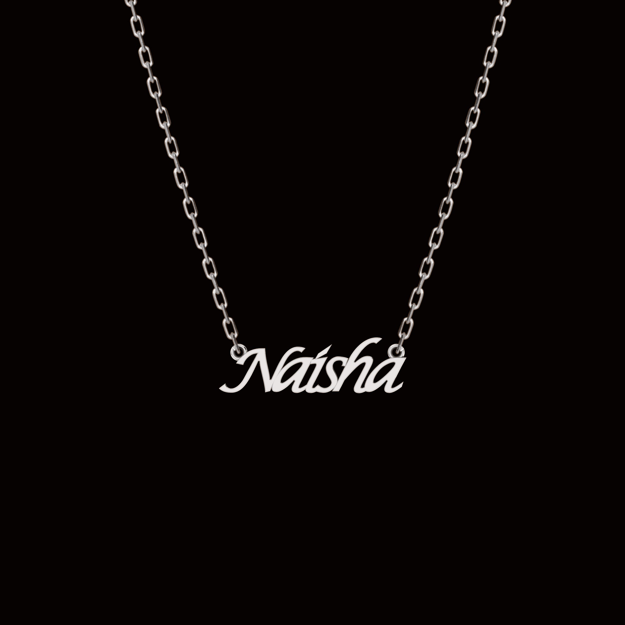 RKC Unisex Custom Name Pendant 925 Silver 14K Yellow Gold Plated Wt 3.60 GM Height 10.10 MM