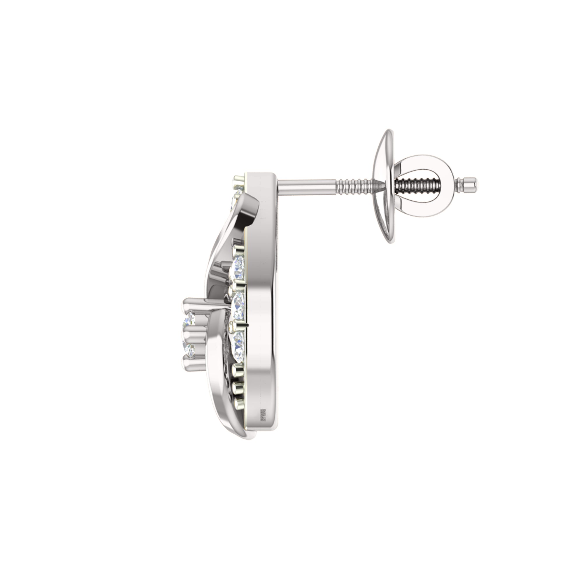 RKC 925 सिल्व्हर गोल्डन टोटल 0.65Ct मॉइसॅनाइट पेंडंट Wt 4.50gm आणि Wt कानातले 2.00gm सेट 14K रोझ गोल्ड प्लेटेड