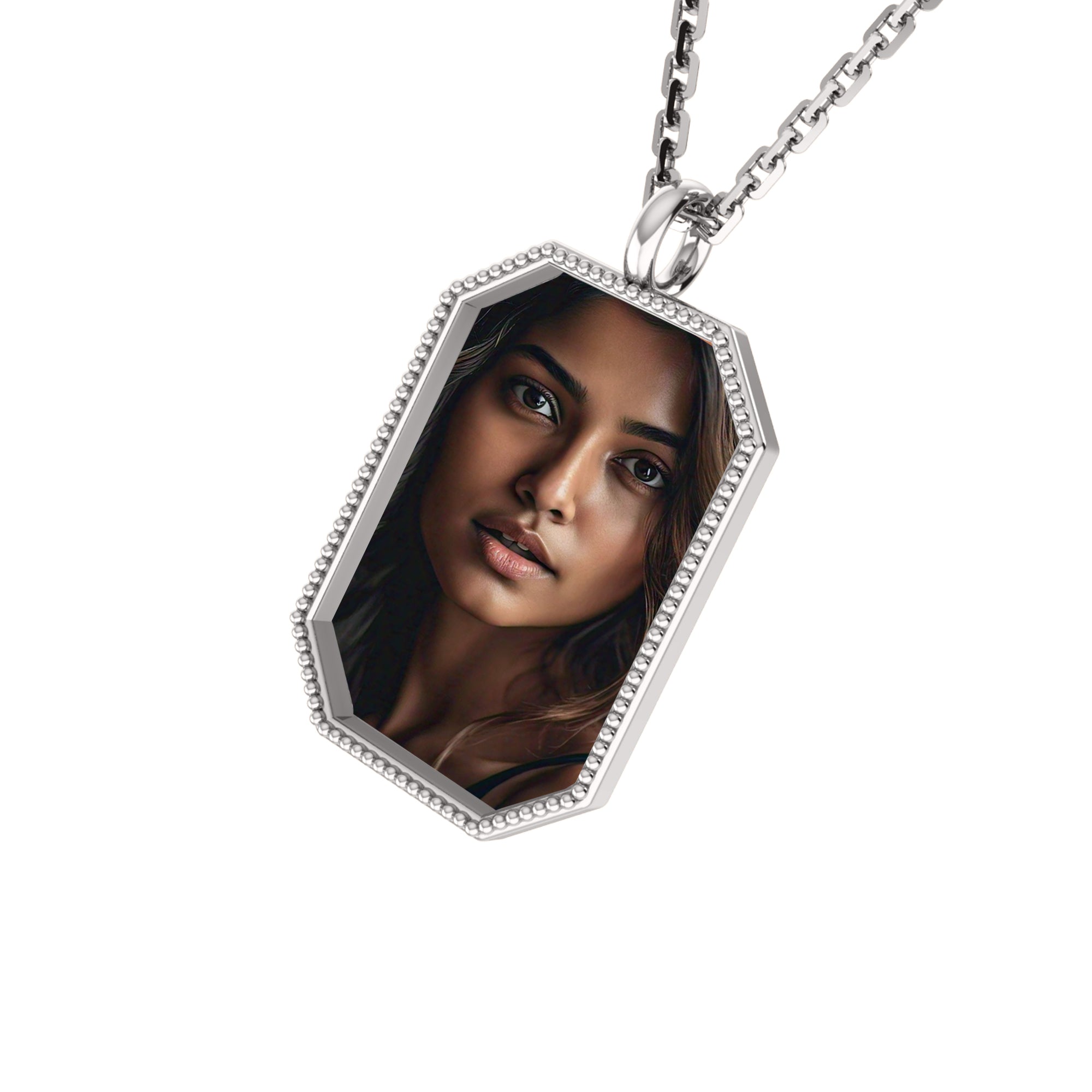 आरकेसी फोटो पेंडेंट 925 सिल्वर ज्वेलरी 14K रोज़ गोल्ड प्लेटेड वजन 5.00 ग्राम ऊंचाई 24.00 मिमी