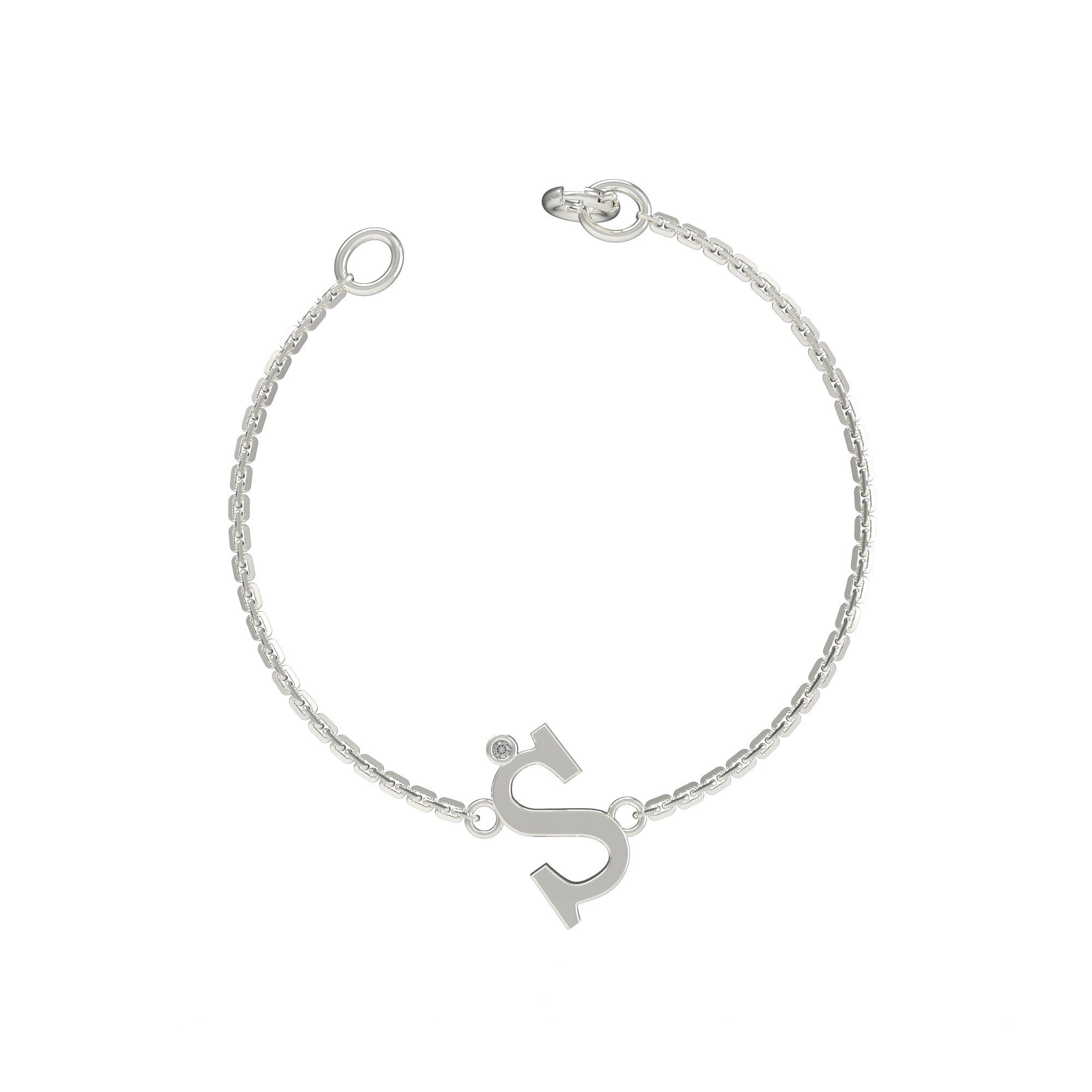 RKC 925 Sterling Silver Carat Wt 0.01 CT Women's Bracelet 14K Rose Gold Plated Product Weight 2.90 GM