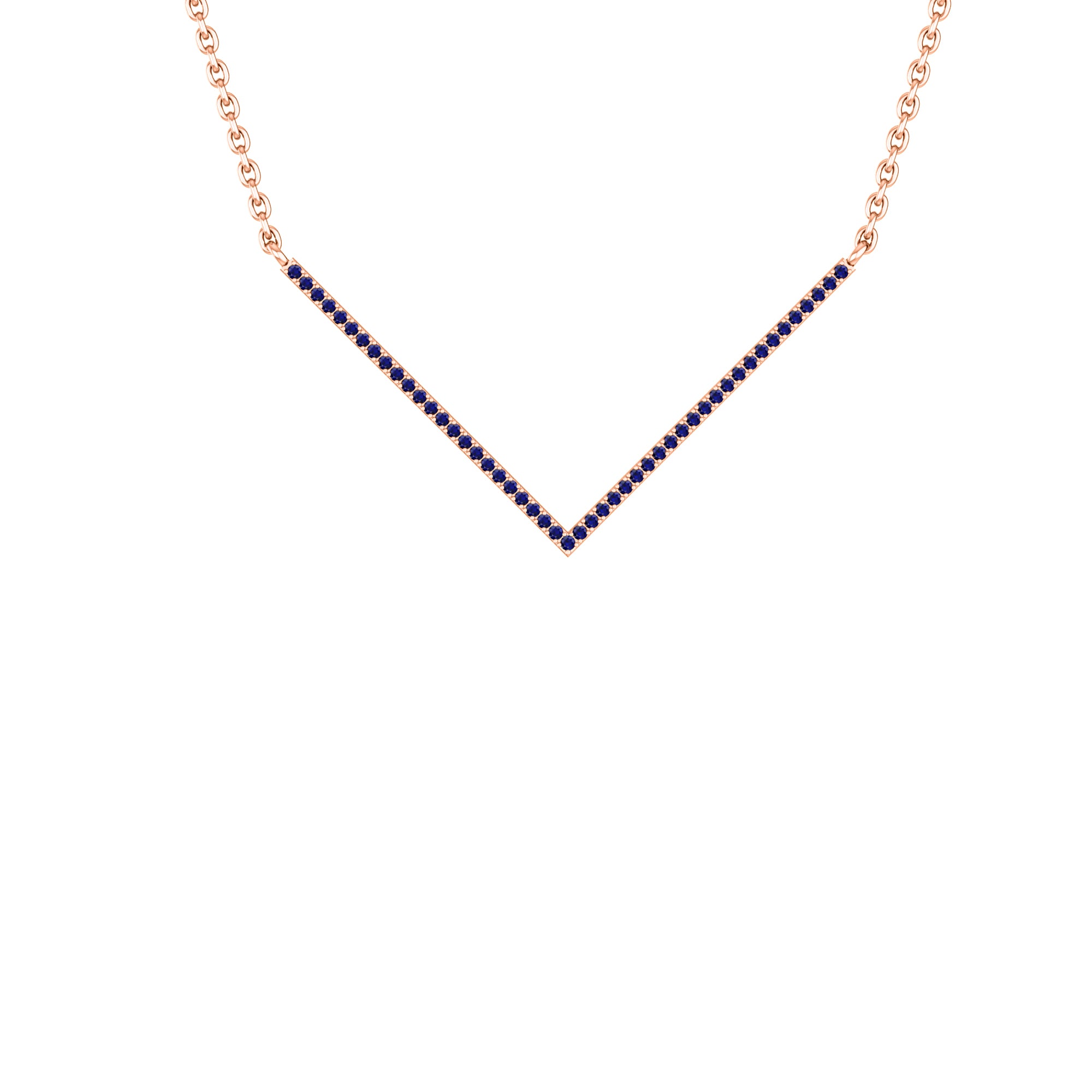 RKC 0.4 CT Moissanite Charm Necklace 925 Silver 14k Rose gold Plated Product Weight 3.5 GM Height 24.00 MM