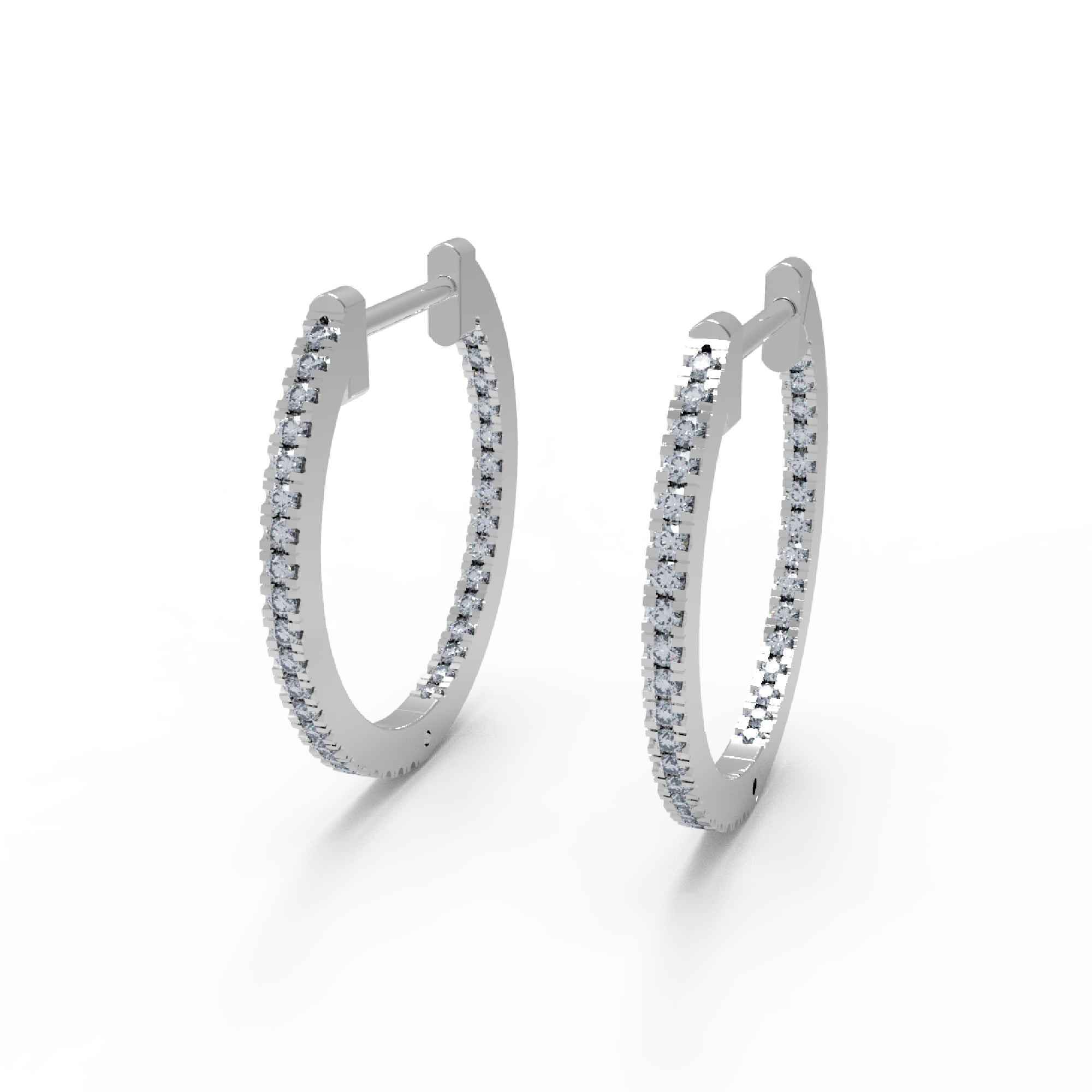 RKC 925 স্টার্লিং সিলভার ওয়ান রো মহিলাদের কানের দুল 14k রোজ ওভার Wt 7.00 GM উচ্চতা 38.00 MM