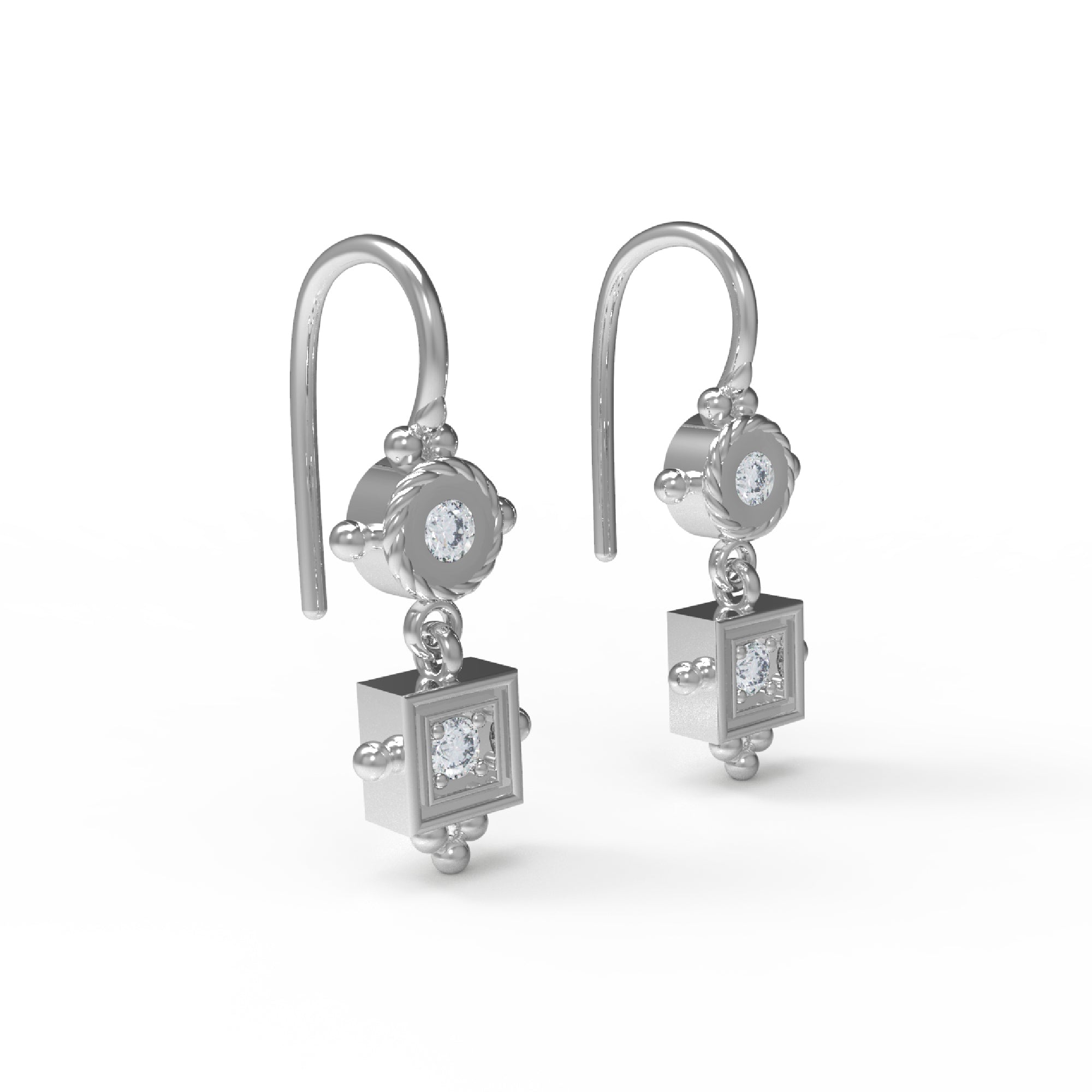 RKC 925 Sterling Silver Dangle Hoop Women Earring 14k Yellow Over Product Weight 4.20 GM Height 25.00 MM