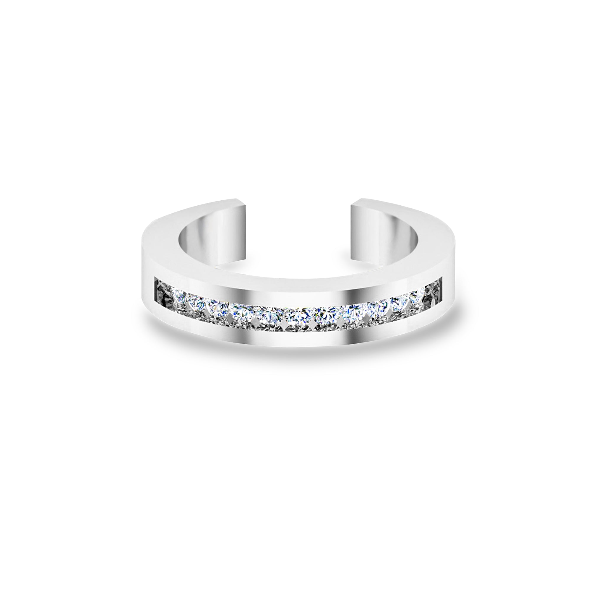 Заручальны пярсцёнак RKC Classy Moissanite з круглым выразам на назе для яе з стерлингового срэбра 925 пробы з пакрыццём з жоўтага золата 14 карат Вага 2 г Шырыня 3,30 мм