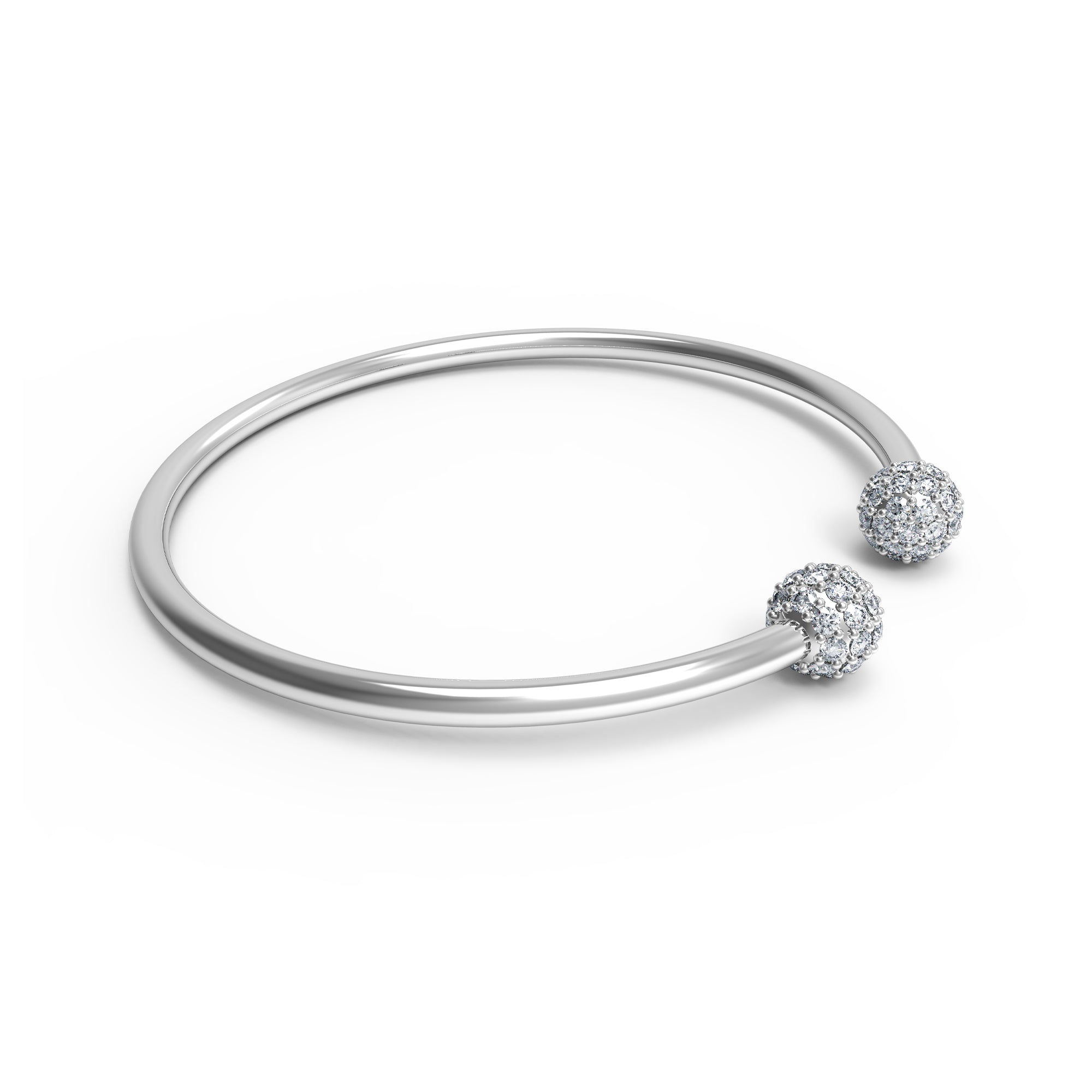 RKC 925 Ασημένιο 1,08 καρατίων Moissanite Γυναικείο βραχιόλι 14 καρατίων ροζ επιχρυσωμένο Wt 9,00gm Ύψος 50,00mm