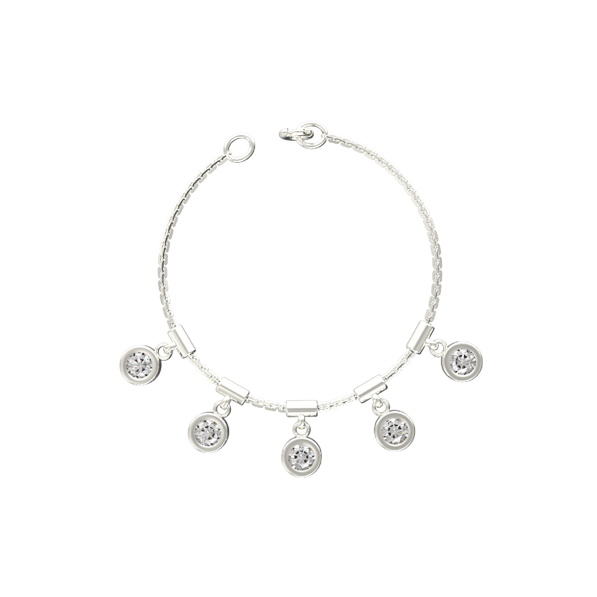 RKC 925 стерлингового срэбра 1,25 карата Муасаніт, круглы жаночы бранзалет з жоўтым пазалотай 14 карат, маса 3,75 г