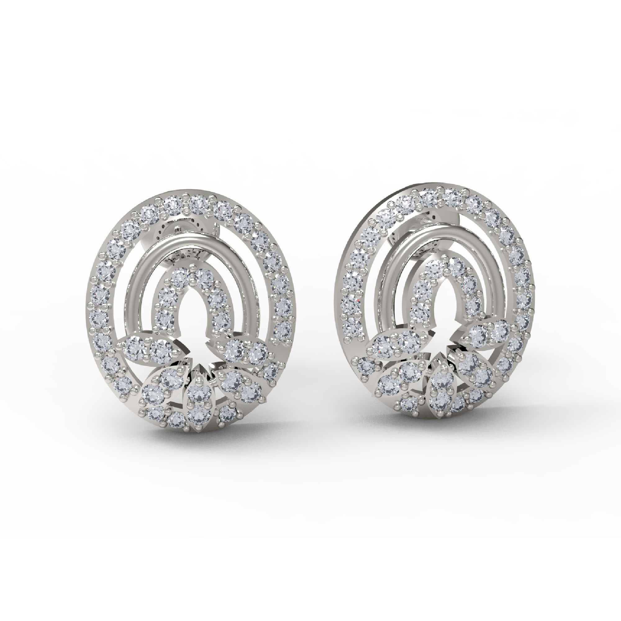 Жаночыя завушніцы RKC 925 стерлингового срэбра са шрубай, 14 карат, ружа больш за 3,50 г, вышыня 12,50 мм