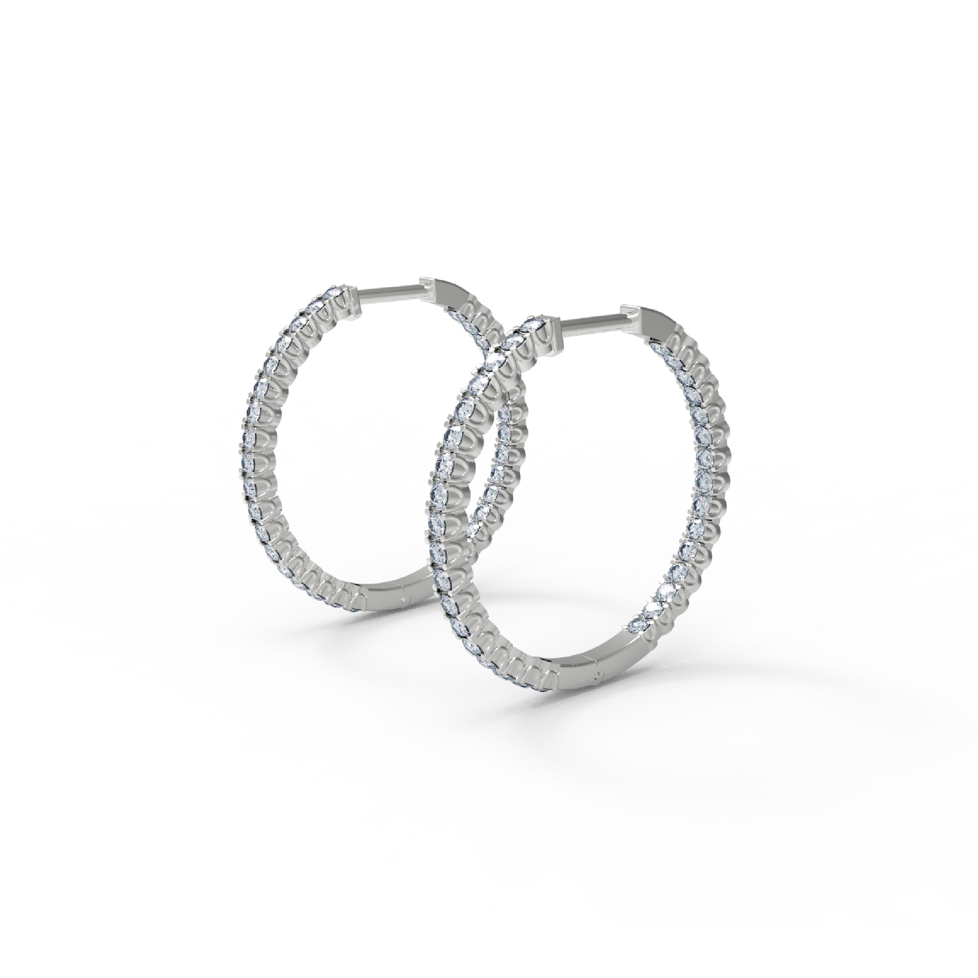 RKC 925 فضة استرليني هوب هوجيز كليب على حلق نسائي 14 قيراط أصفر فوق الوزن 5.60 جرام ارتفاع 29.00 ملم