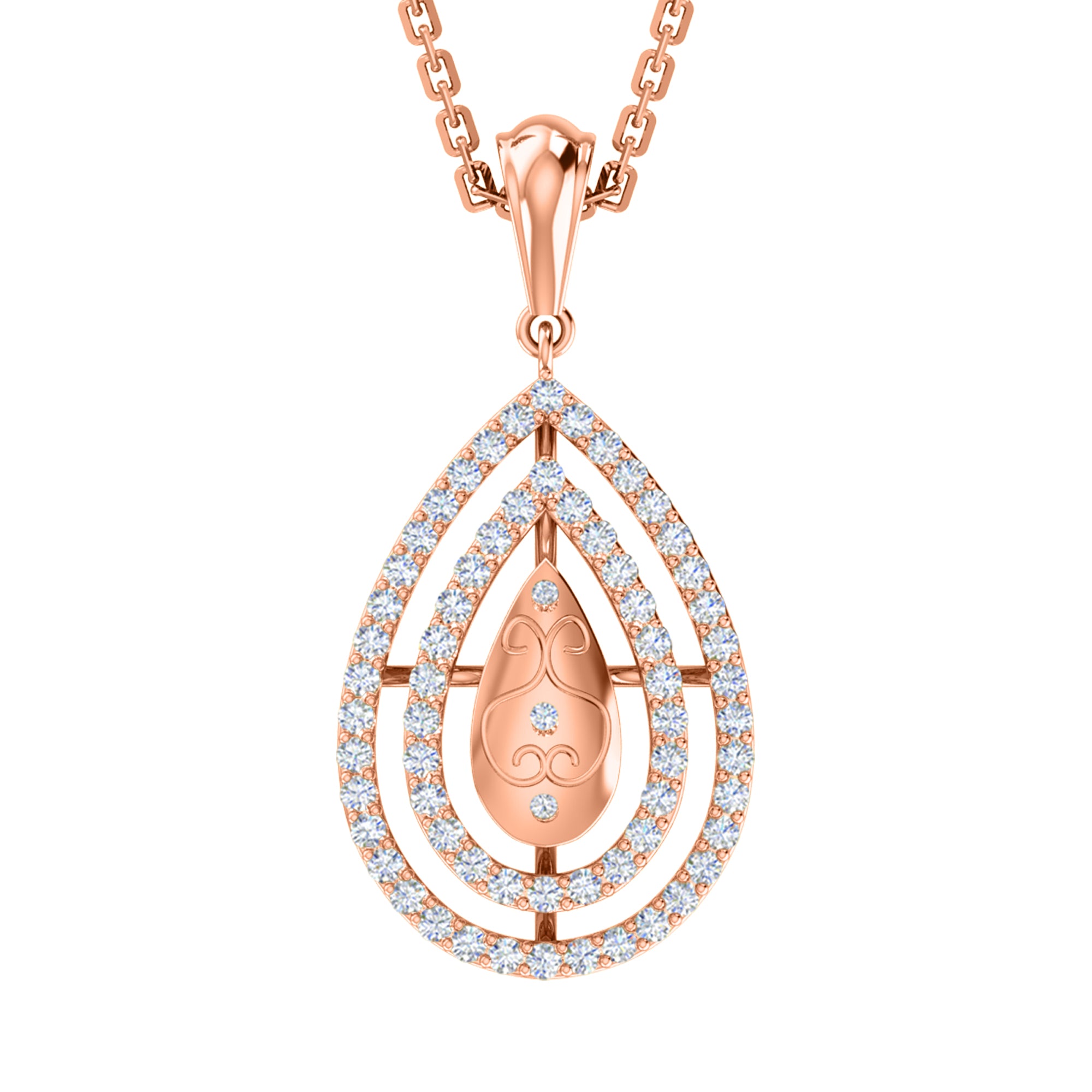 RKC 0.65Ct 눈물방울 모이사나이트 펜던트 925 실버 주얼리 14K 옐로우 골드 도금 중량 5 gm, 높이 31mm