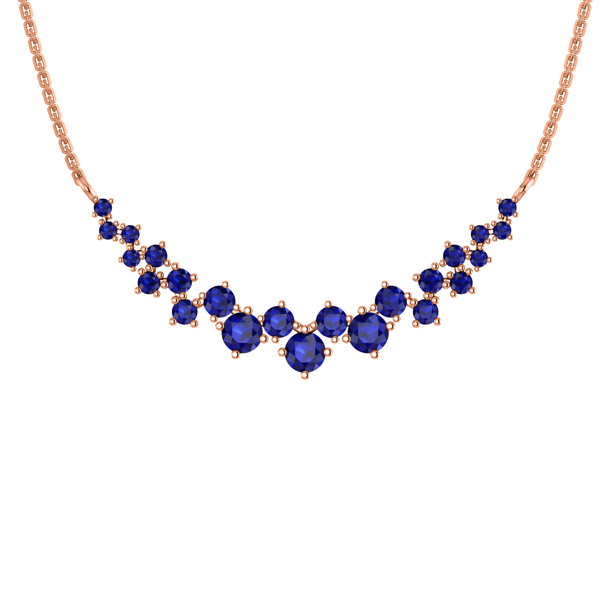 RKC 10.35 CT Moissanite Charming Necklace 925 Silver 14k Rose gold Plated Product Weight 4.80 GM